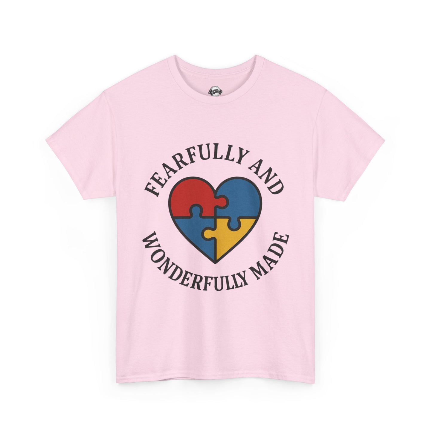 Fearfully and Wonderfully Made Unisex Heavy Cotton Tee - Meaningful Gift for Autism Awareness