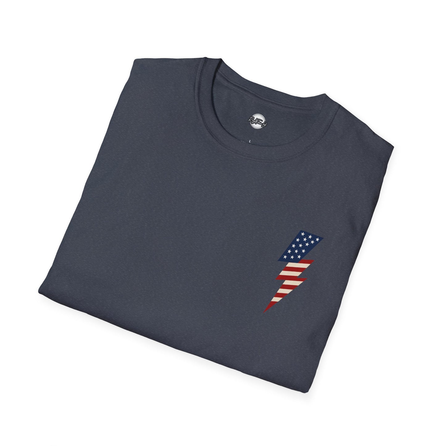 Patriotic Lightning Bolt T-Shirt, American Flag Tee, Unisex Casual Wear, Gifts for Independence Day, Fourth of July Apparel, Summer Style