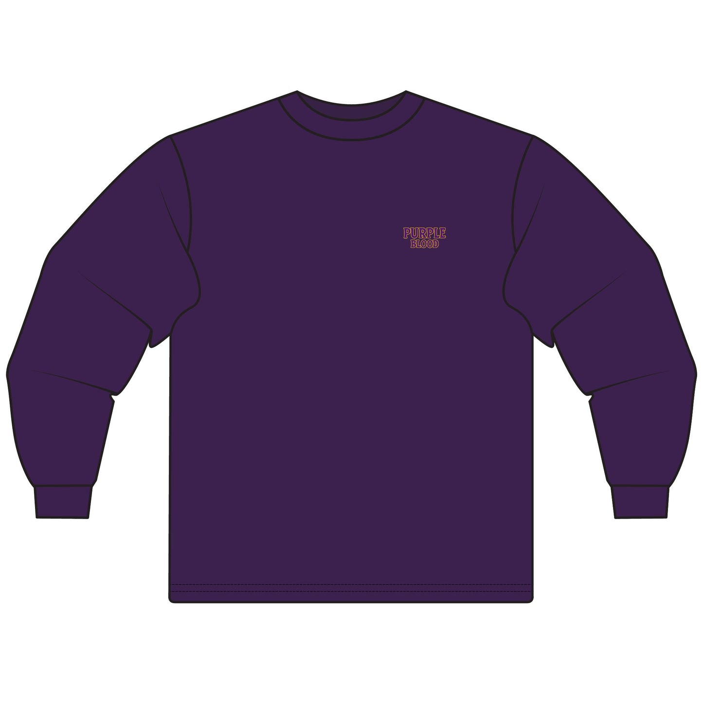 Purple Blood Unisex Long Sleeve T-Shirt, Gift for MD Fans, Maryland Pride Tee, College Apparel, Vintage Style Outfit