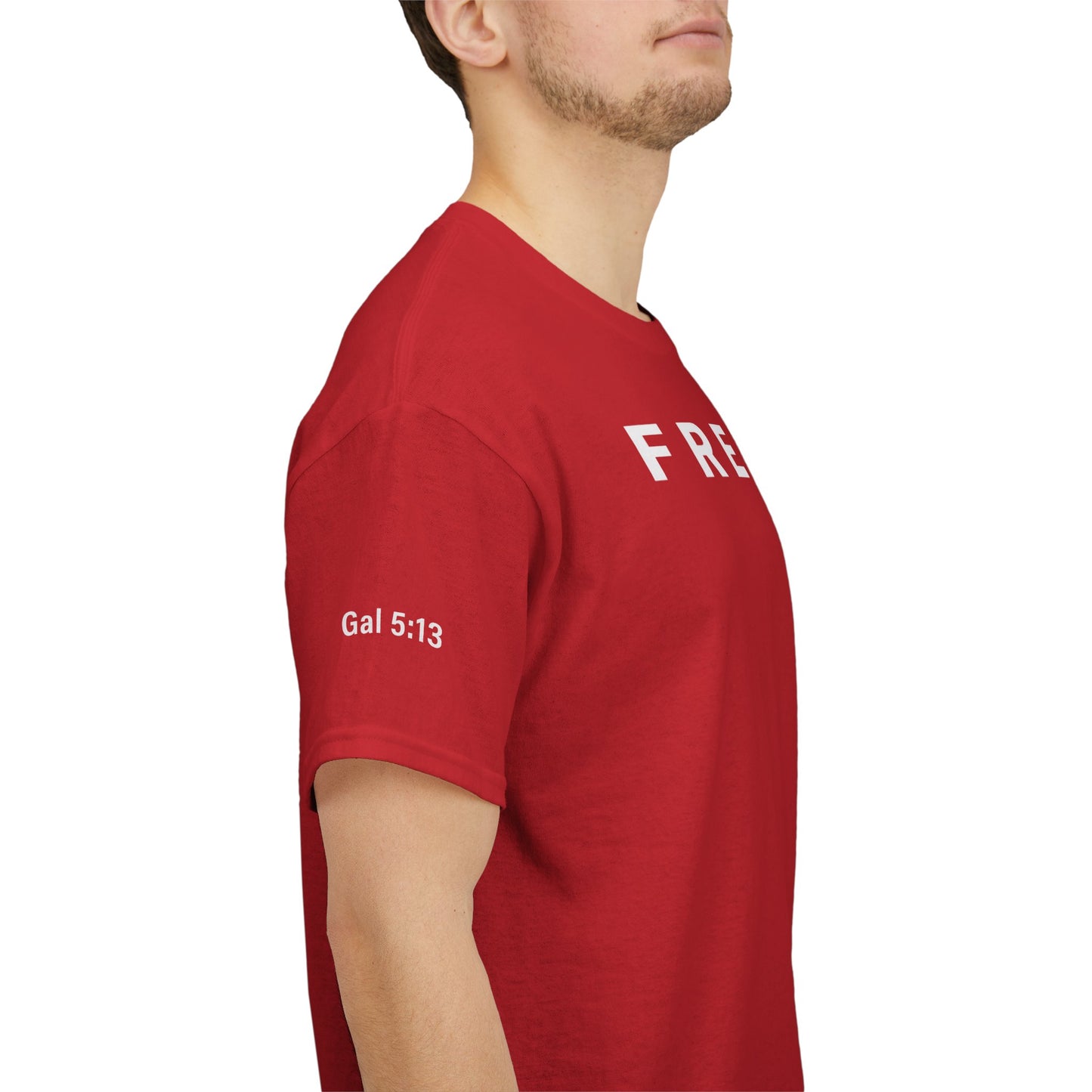Copy of Freedom Gal 5:13 Unisex Heavy Cotton Tee, Casual Graphic T-Shirt, Comfortable Everyday Wear, Inspirational Gift, Freedom Clothing
