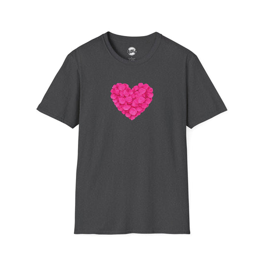 Valentineβs Pink Petal Heart T-Shirt