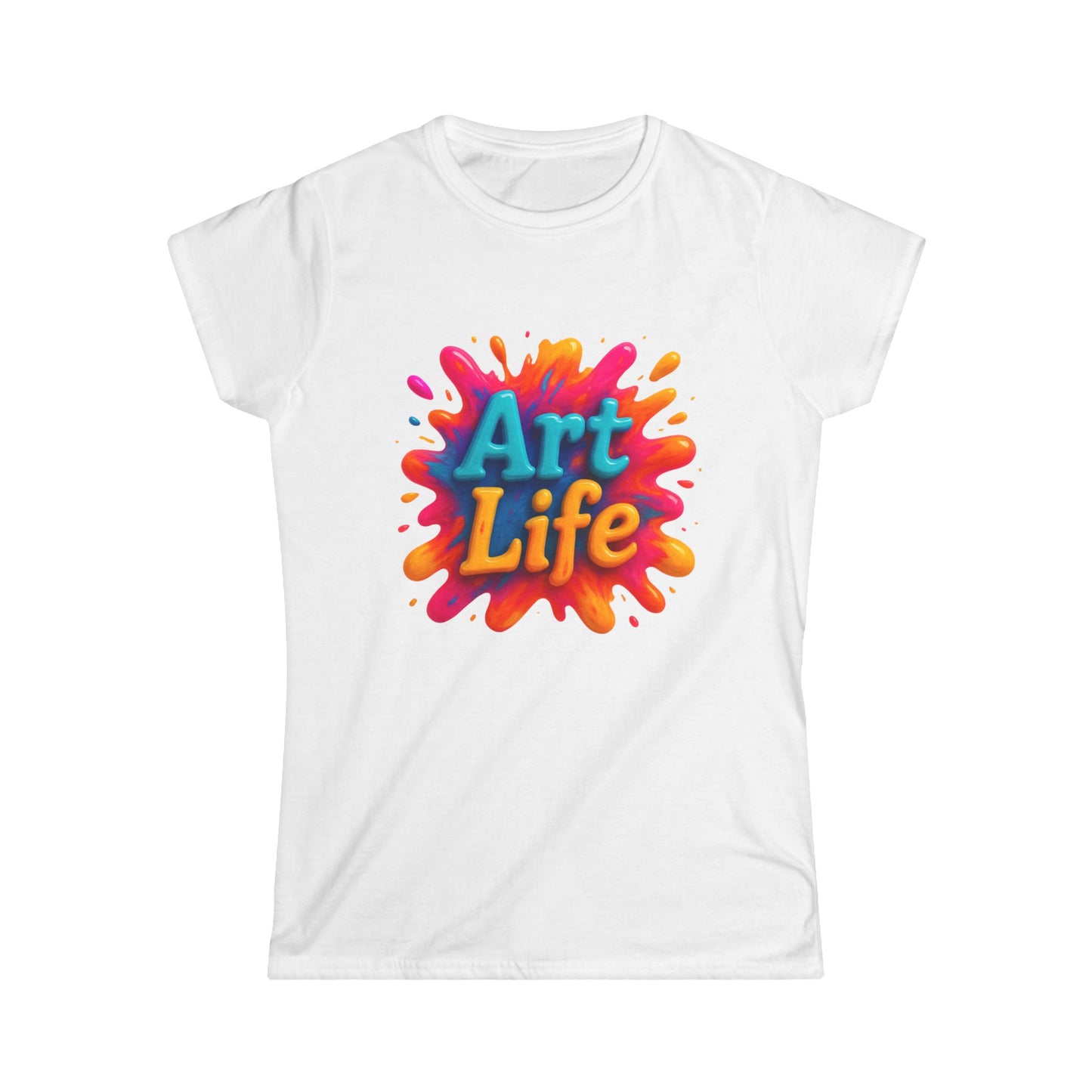 Art Life Women's Softstyle Tee - Creative Gift for Artists, Casual Wear, Colorful T-Shirt, Art Lovers Gift, Everyday Style