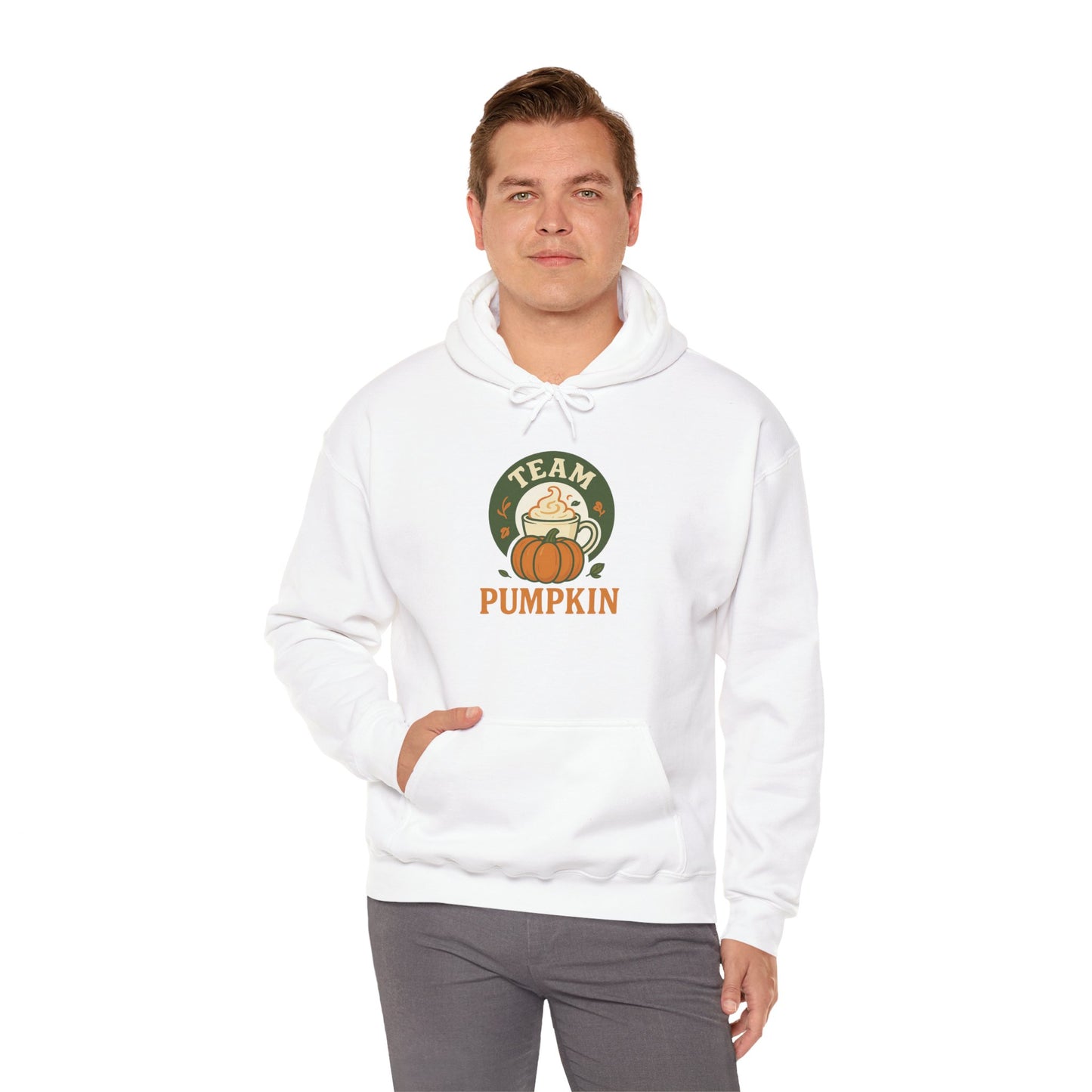 Team Pumpkin Unisex Hoodie, Cozy Fall Apparel, Halloween Sweatshirt, Pumpkin Lover Gift, Casual Autumn Wear