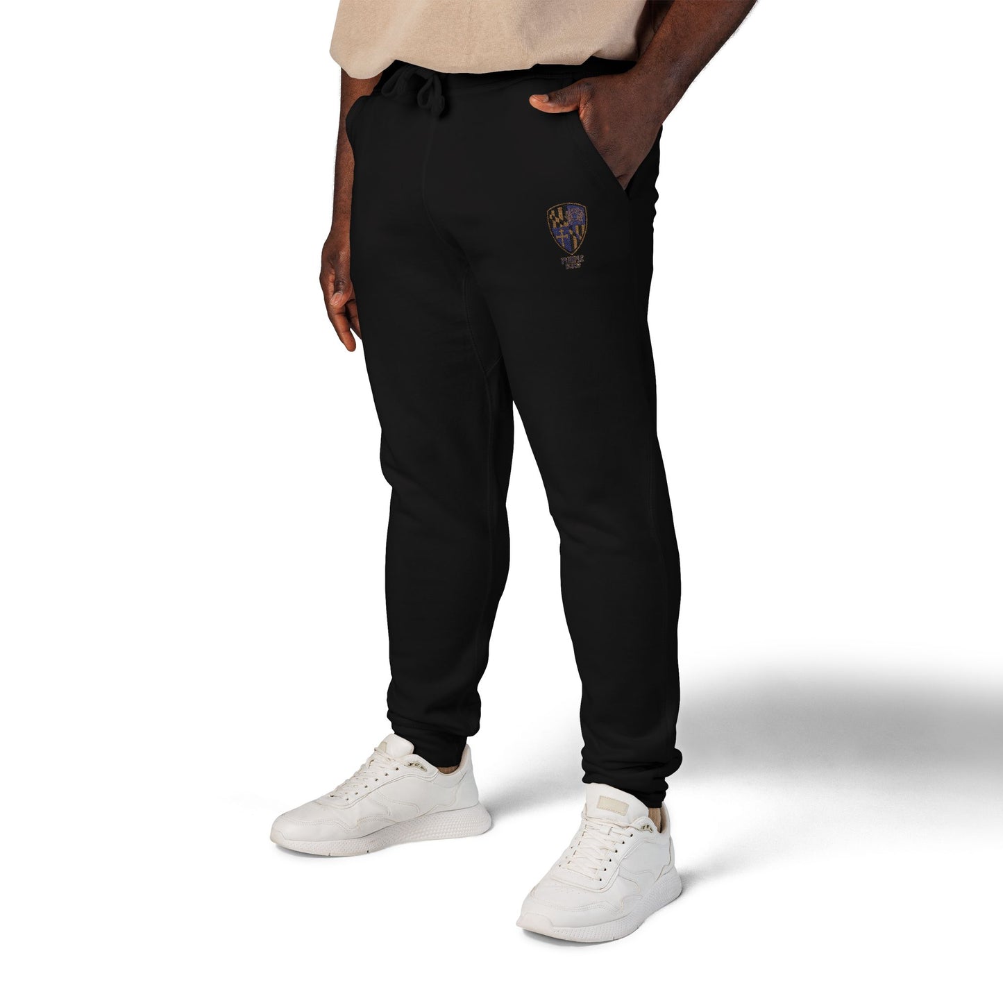Embroidered Unisex Sweatpants - Purple Blood Design