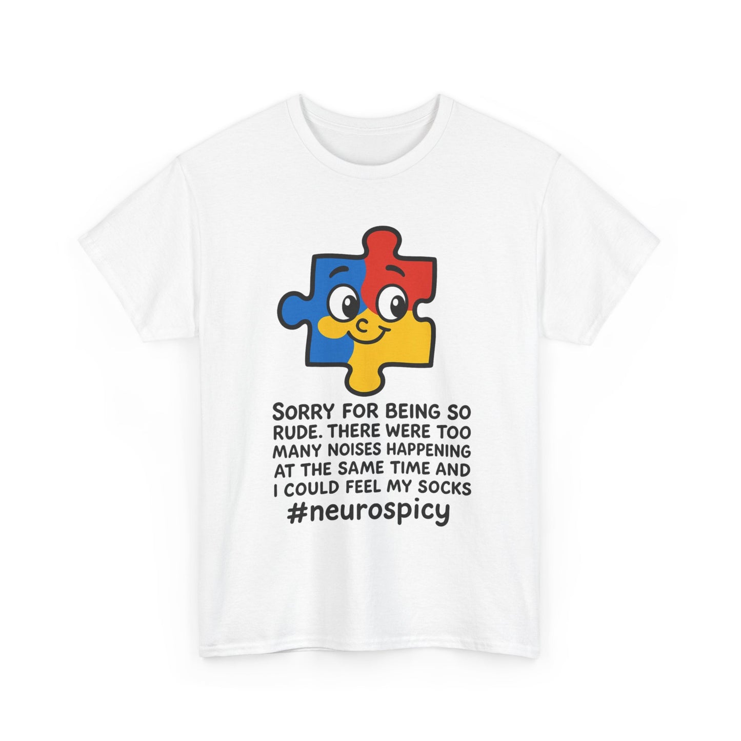 T-Shirt Neurospicy Unisex Heavy Cotton Tee - Unique Design for Spicy Neurology Lovers
