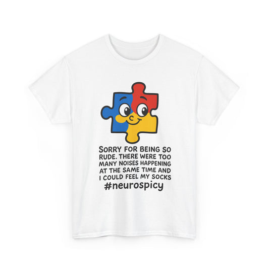 T-Shirt Neurospicy Unisex Heavy Cotton Tee - Unique Design for Spicy Neurology Lovers