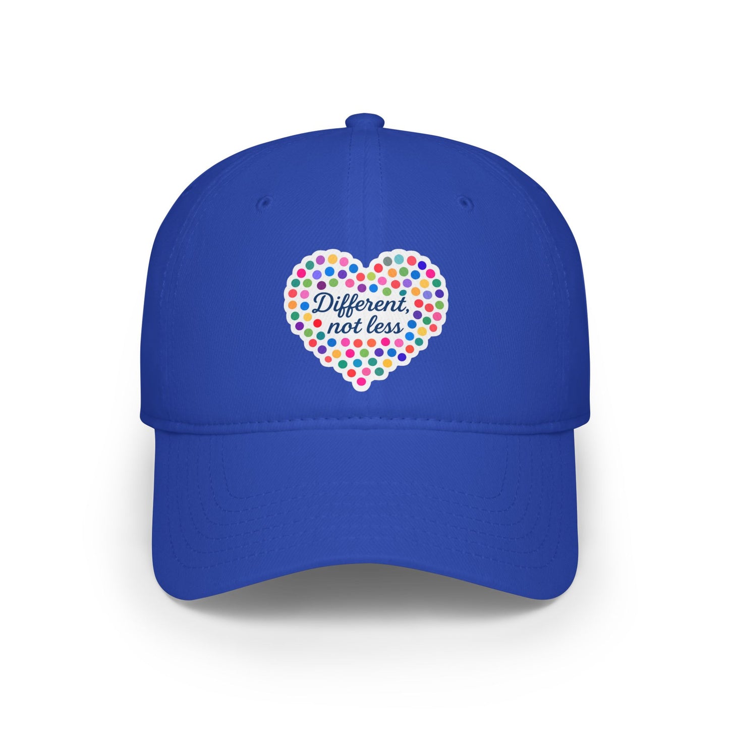 Different Not Less Colorful Heart Low Profile Baseball Cap