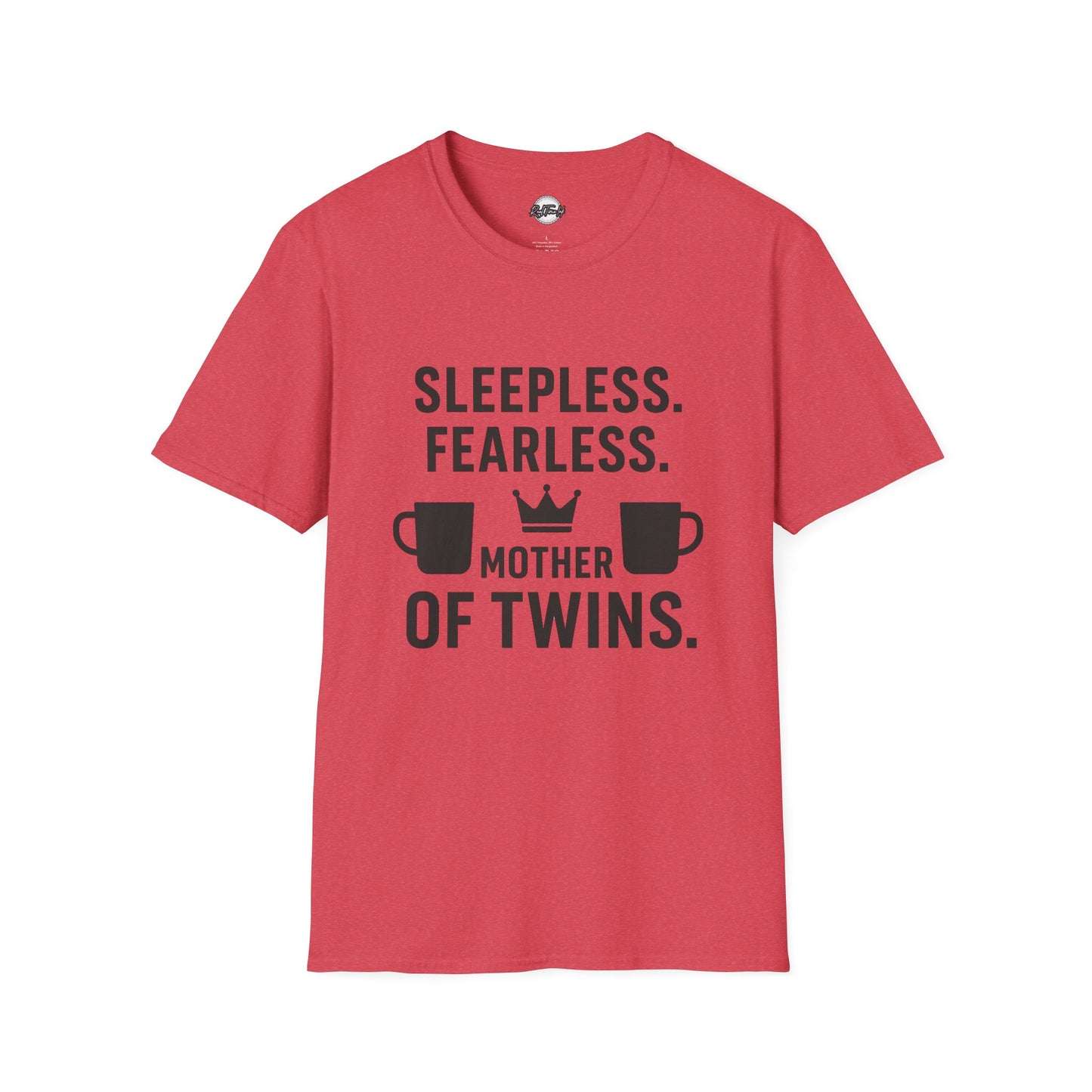 Sleepless Fearless Mother of Twins Unisex Softstyle T-Shirt