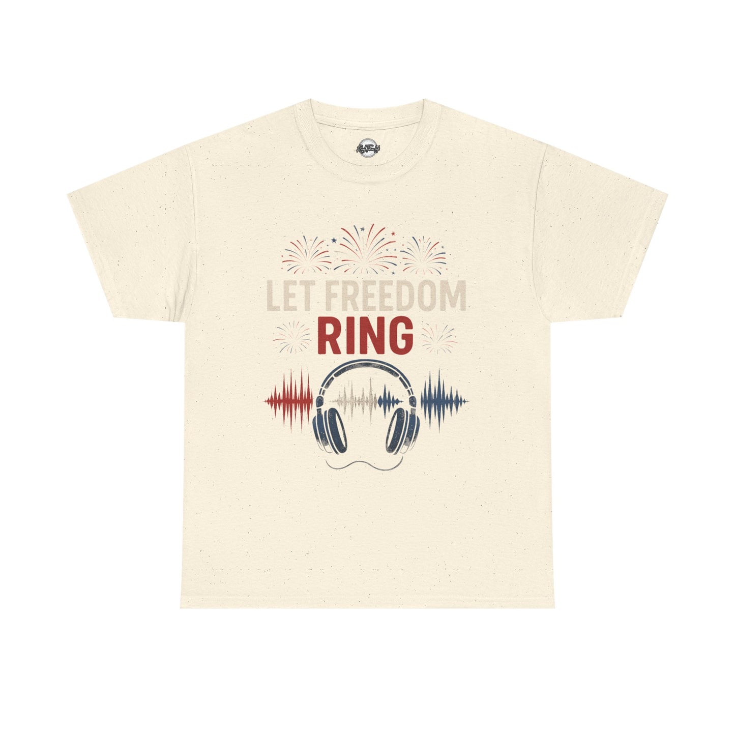 Unisex Heavy Cotton Tee: Let Freedom Ring Shirt, Music Lover Gift, Patriotic Tee, Festival Outfit, Independence Day Celebration