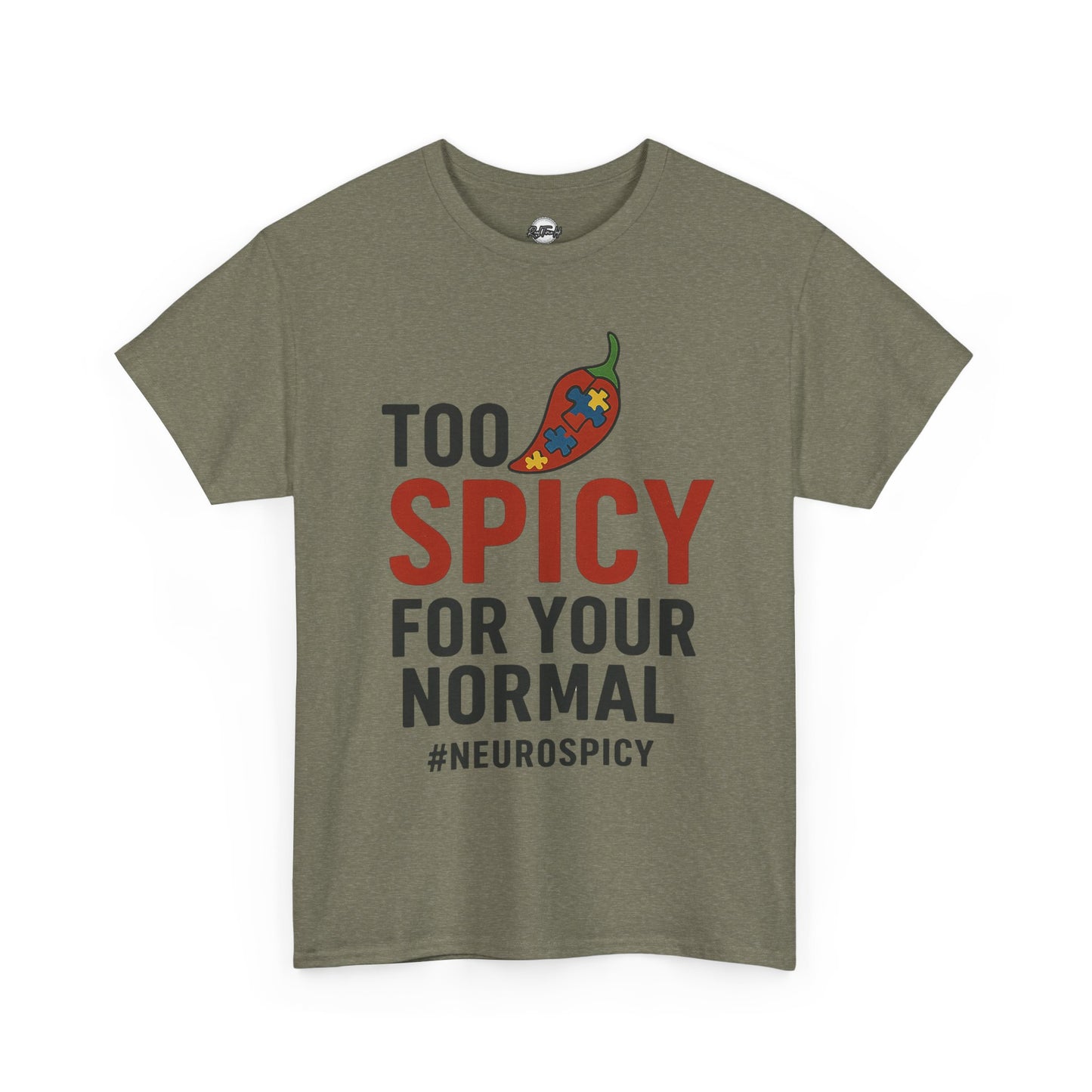Too Spicy Unisex Heavy Cotton Tee - Perfect for Neurospicy Awareness