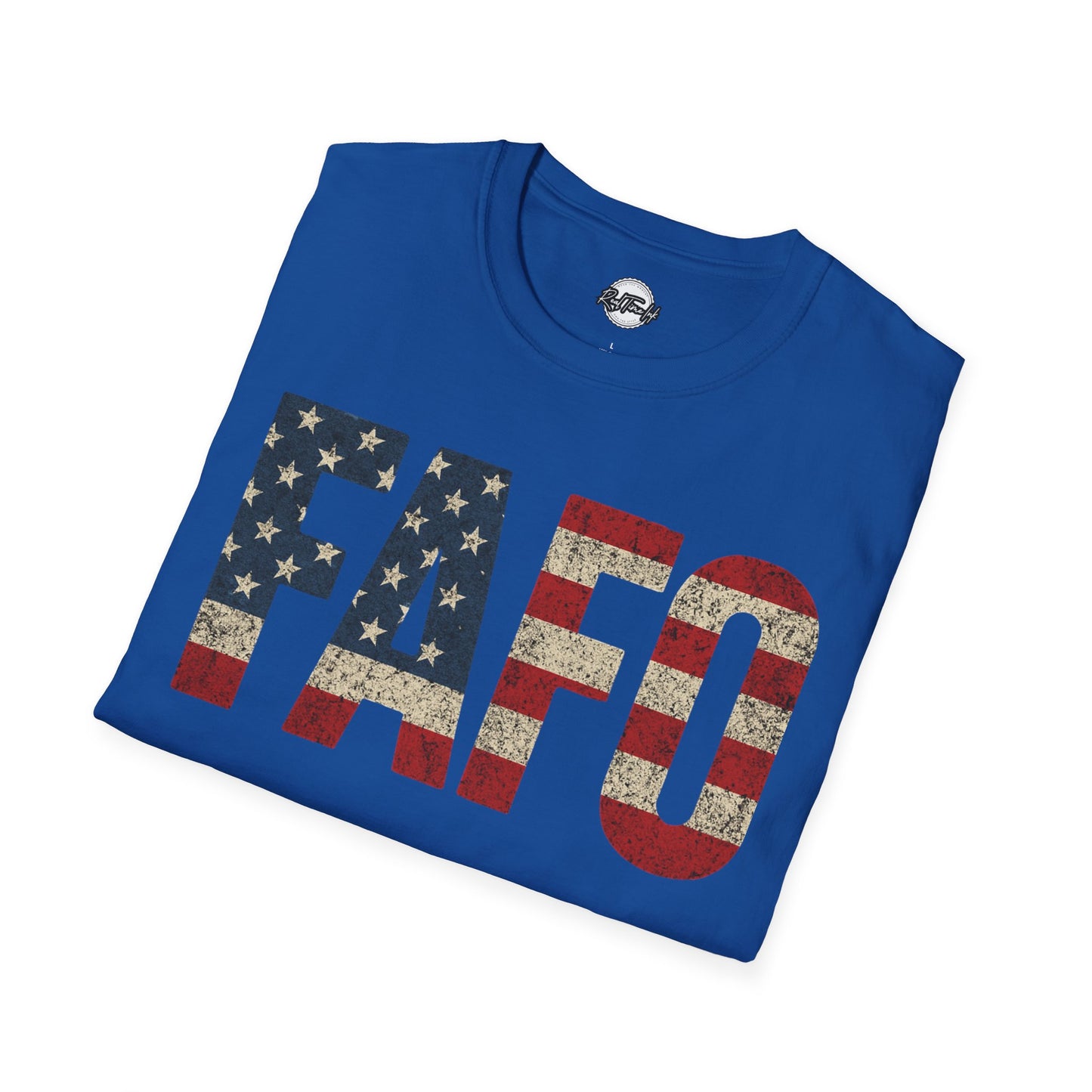 Patriotic FAFO Unisex Softstyle T-Shirt | USA Graphic Tee | Casual Wear, Gift for Holidays, Independence Day