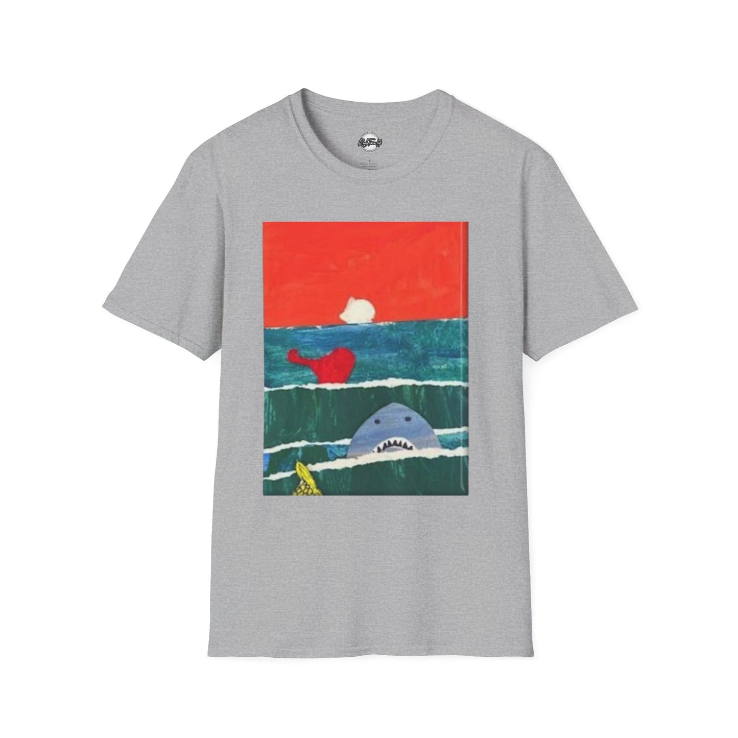 Playful Shark Art Unisex T-Shirt – Beach Vibes, Summer Fun, Gift for Ocean Lovers kids' art