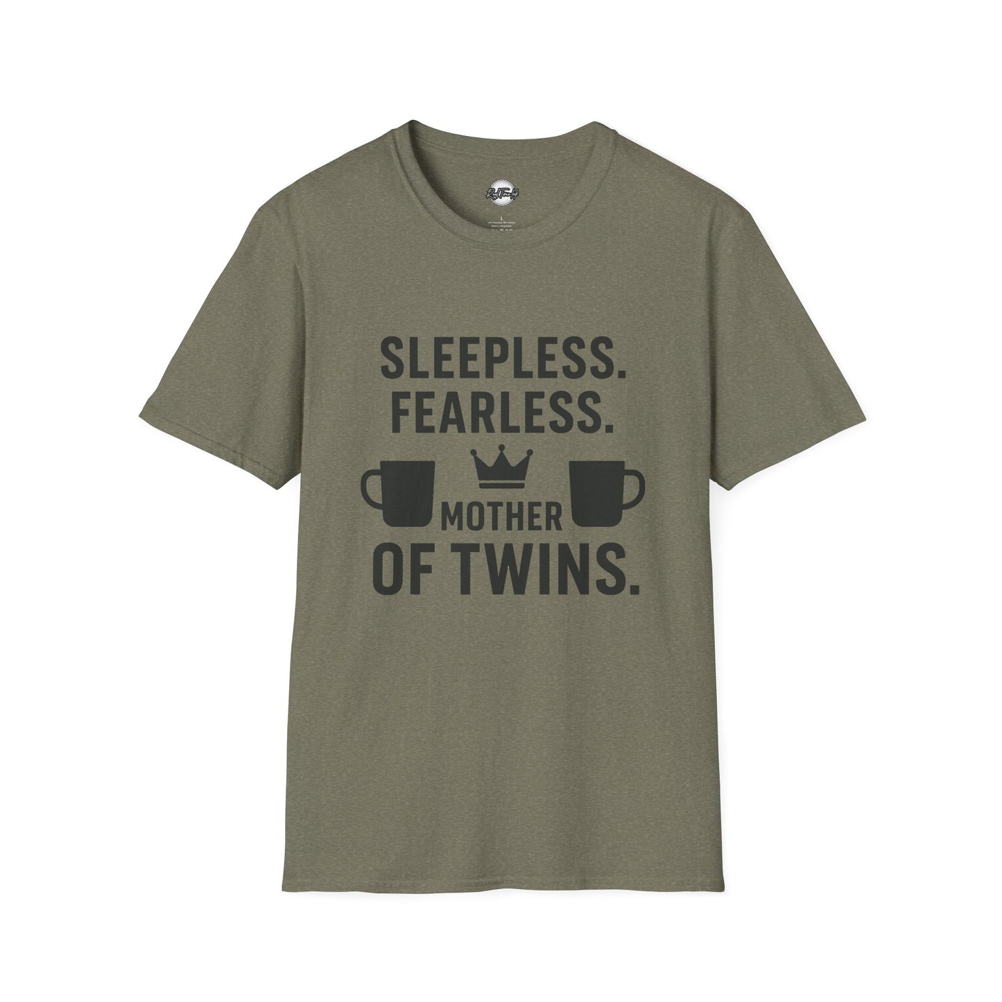 Sleepless Fearless Mother of Twins Unisex Softstyle T-Shirt