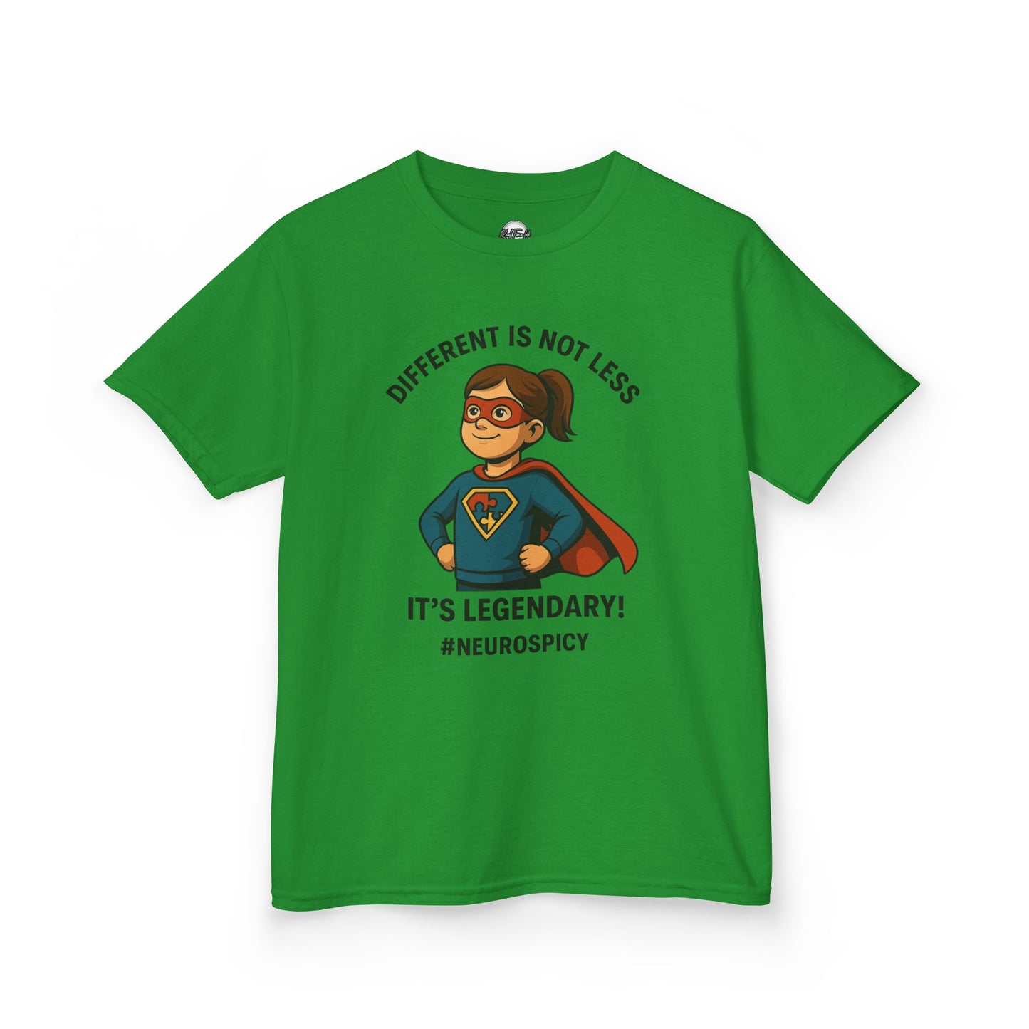 Kids Autism Superhero Tee - 'Different is Not Less, It's Legendary!'