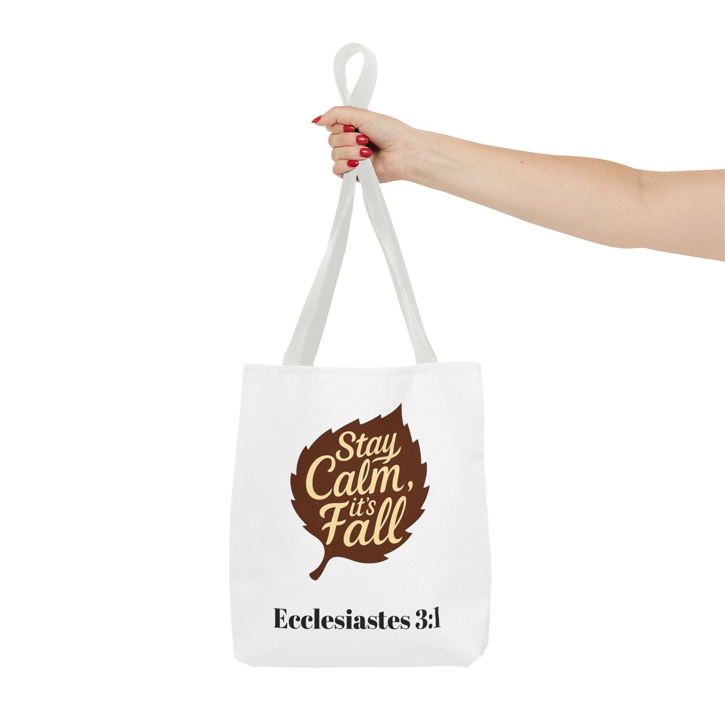 Fall Tote Bag, Autumn Style, Inspirational Quote, Eco-Friendly, Seasonal Gift, Church Bag, Personalized Tote