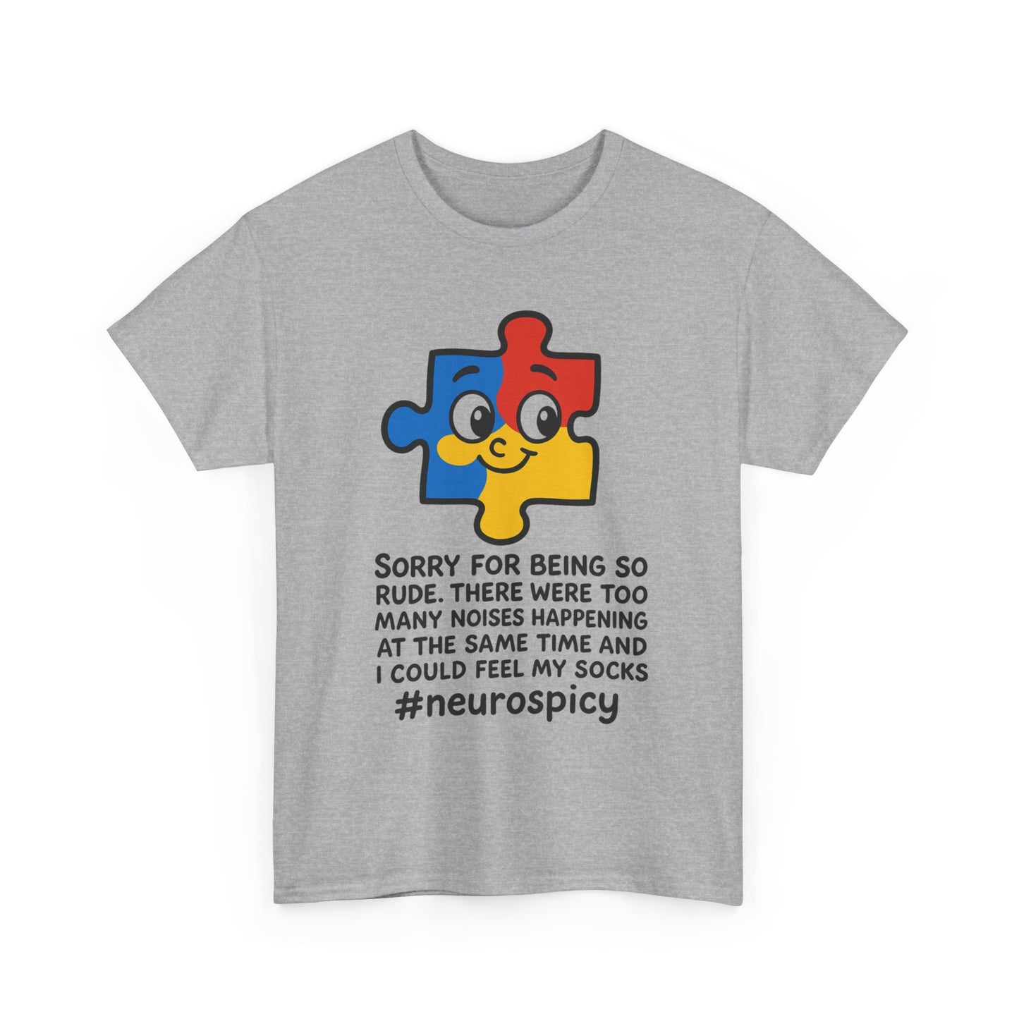 T-Shirt Neurospicy Unisex Heavy Cotton Tee - Unique Design for Spicy Neurology Lovers
