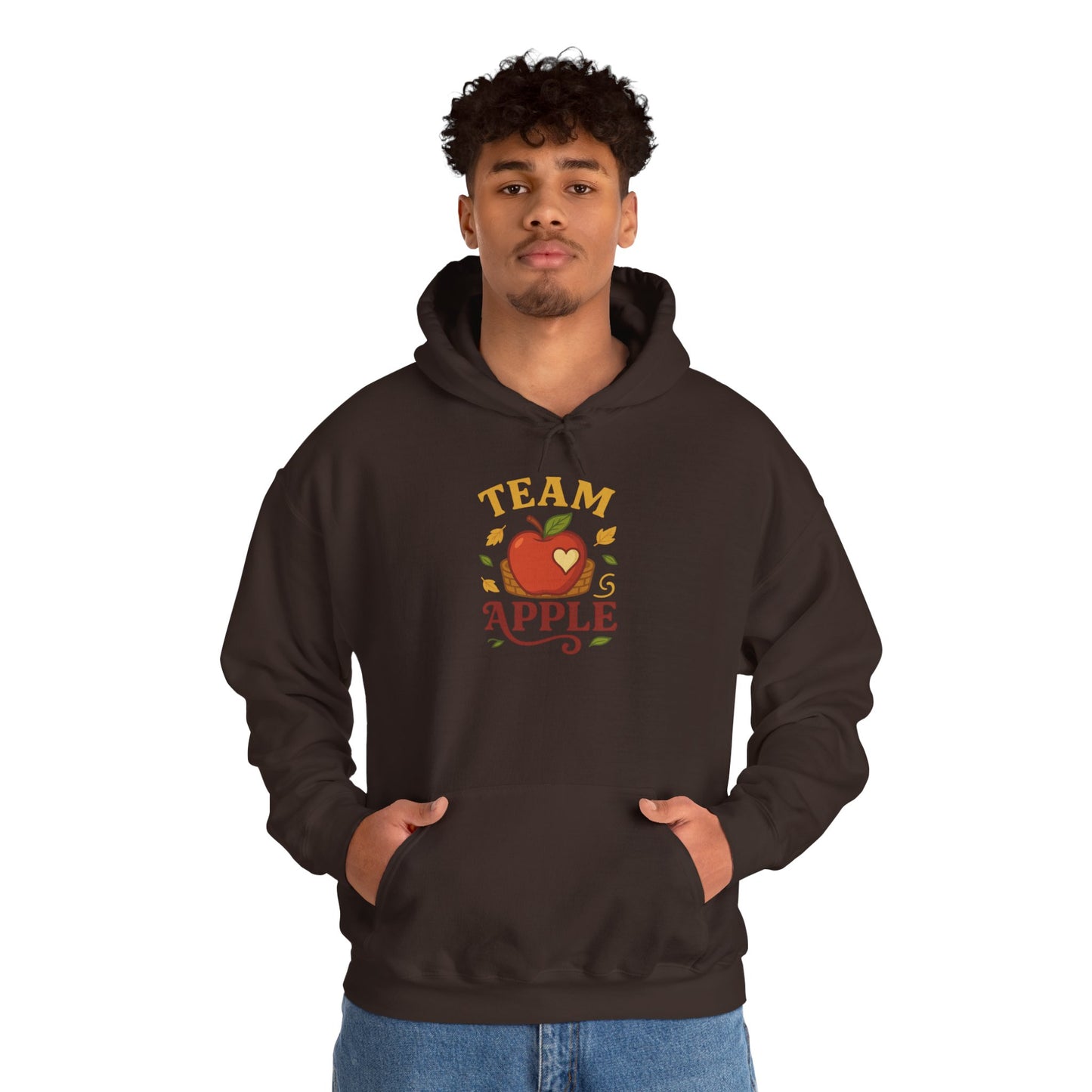 Team Apple Hoodie, Cozy Unisex Hooded Sweatshirt, Fall Fashion Sweatshirt, Perfect Gift for Teachers, Fruit Lover's Apparel