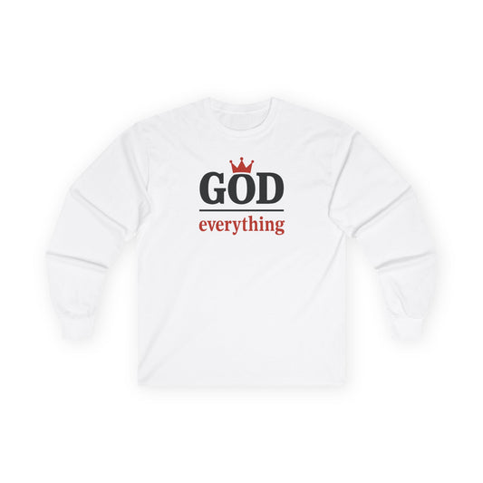 Christian Long Sleeve Tee - God over Everything