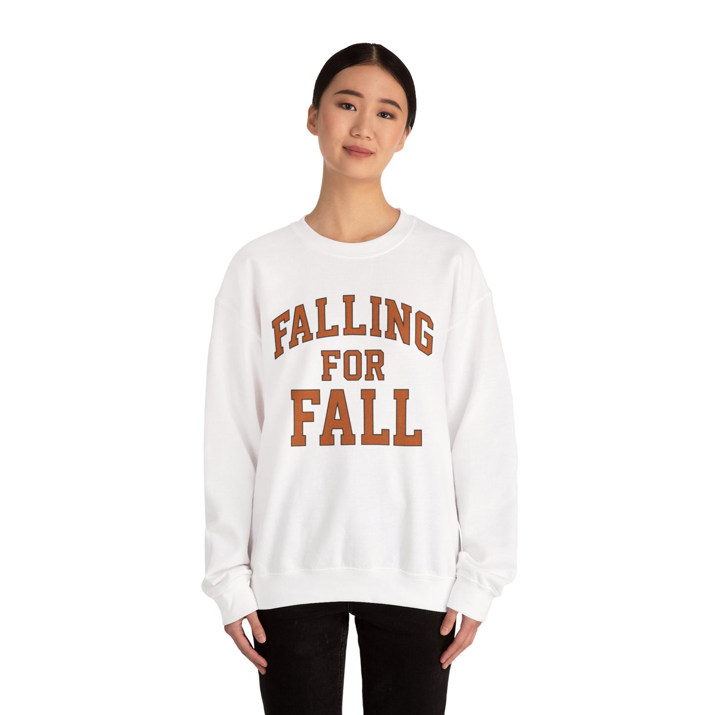 Falling for Fall Sweatshirt | Cozy Unisex Crewneck for Autumn, Seasonal Fashion, Fall Chill, Thanksgiving, Gifts