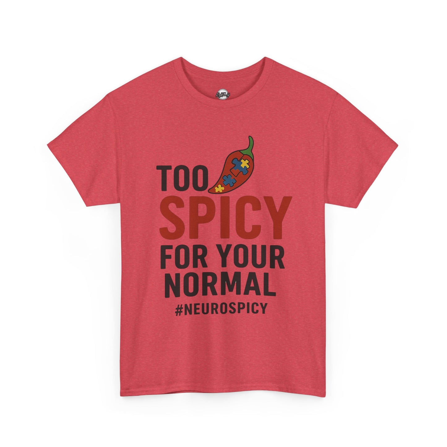Too Spicy Unisex Heavy Cotton Tee - Perfect for Neurospicy Awareness