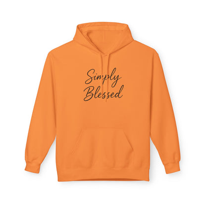Simply Blessed Unisex Fleece Hoodie - Cozy Spiritual Apparel