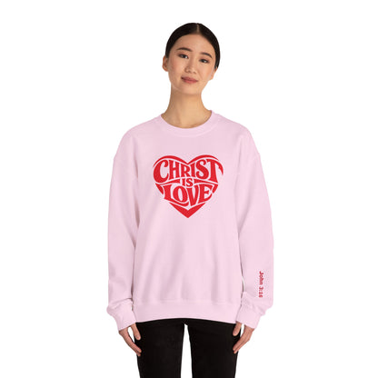 Christ Is Love Heart crewneck | Christian faith sweatshirt