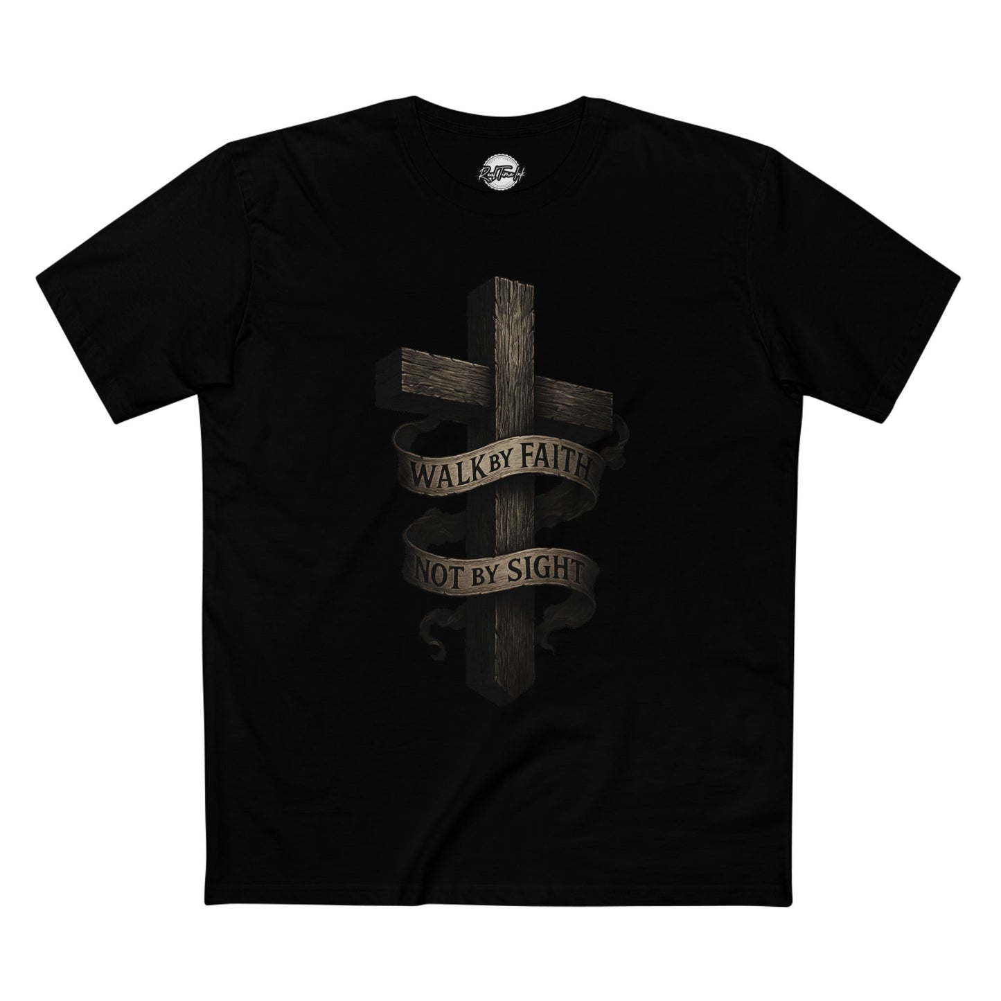 Faith Cross T-Shirt — "Walk by Faith, Not by Sight" Christian Tee