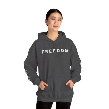 Freedom Hooded Sweatshirt, Cozy Sweatshirt, Religious Apparel, Inspirational Gift, Casual Outfit, Unisex Hoodie