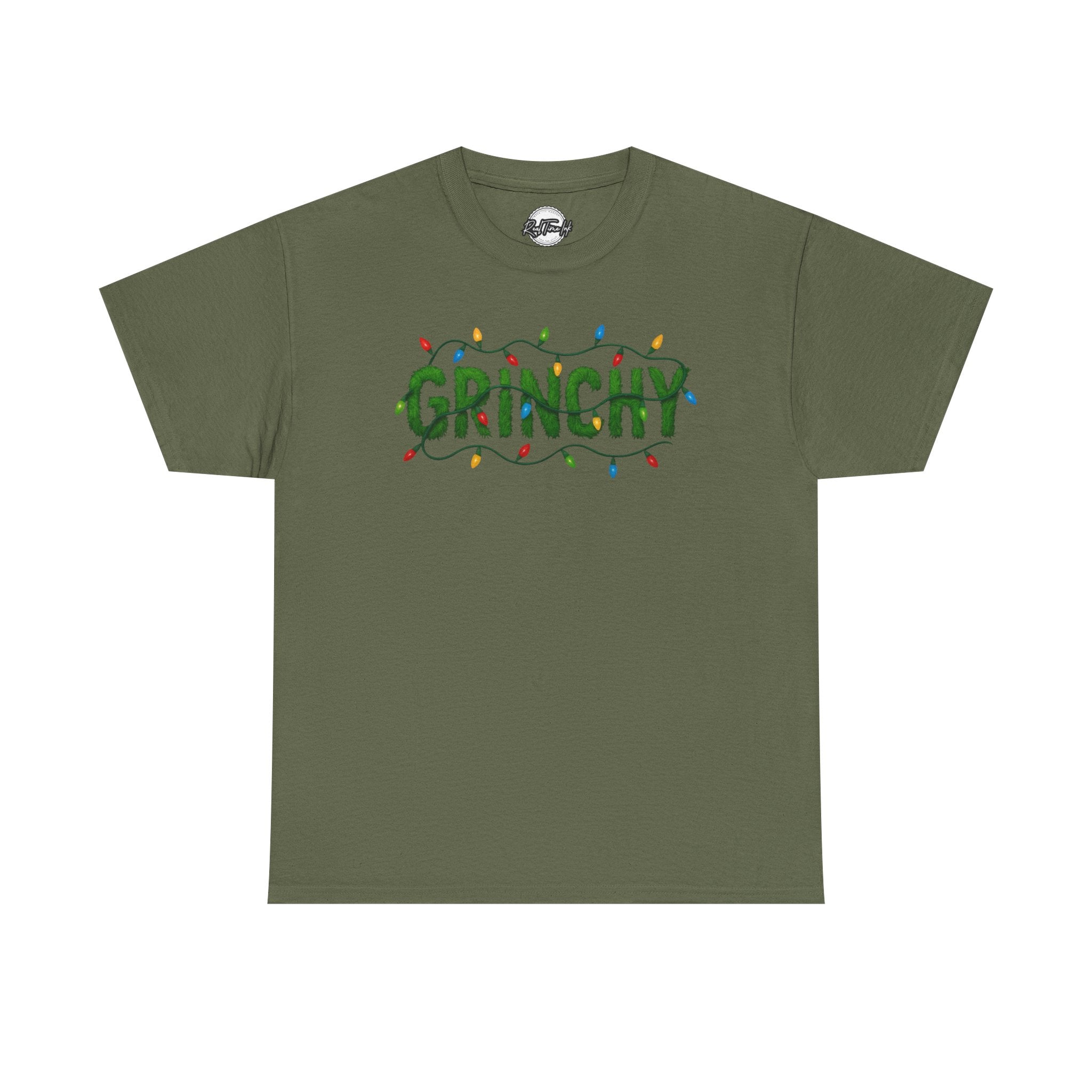 Grinchy Christmas Tee — Festive Lights Holiday Shirt