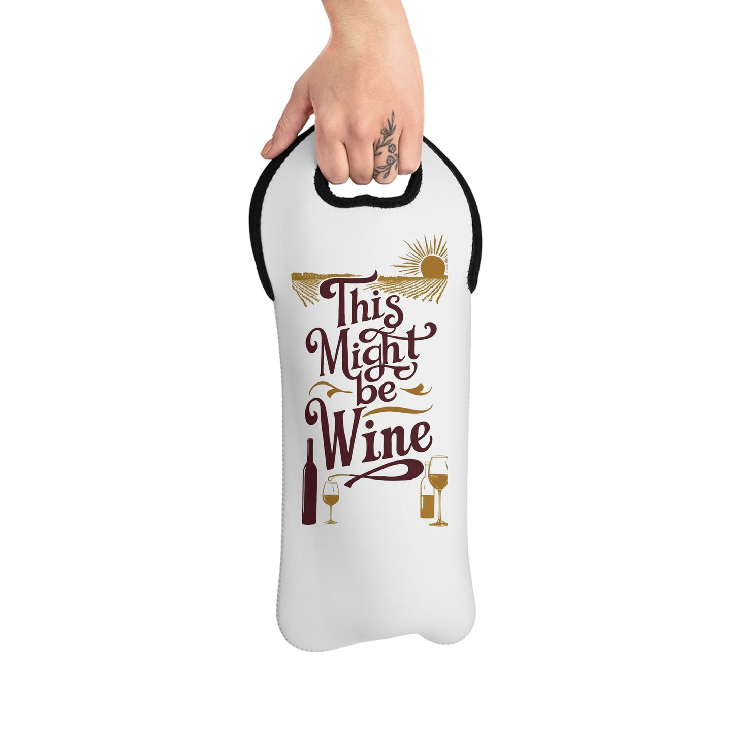 Fun Wine Tote Bag - 'This Might Be Wine' Design for Celebrations & Gifting
