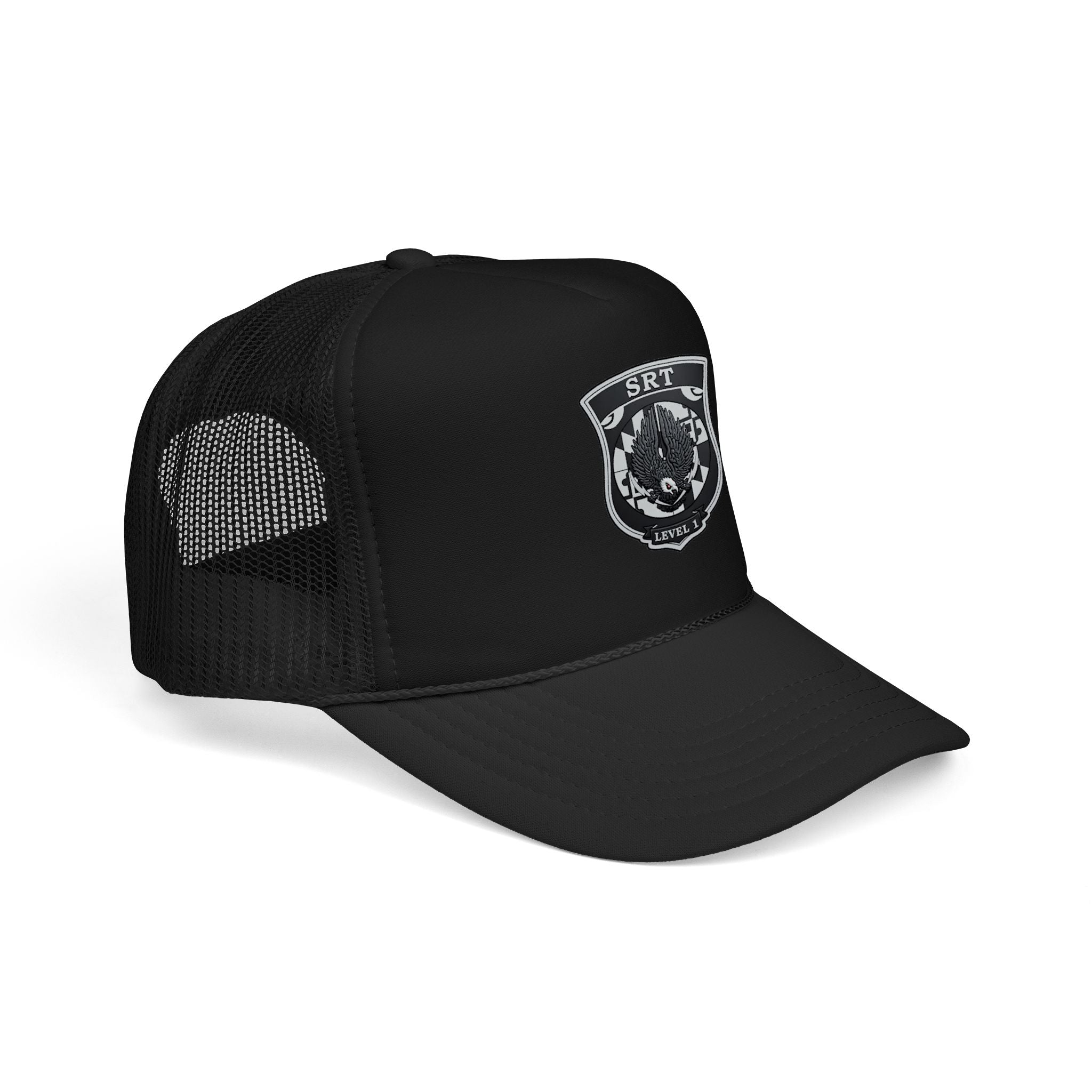SRT Tactical Patch Trucker Hat — Military Style Foam Mesh Cap