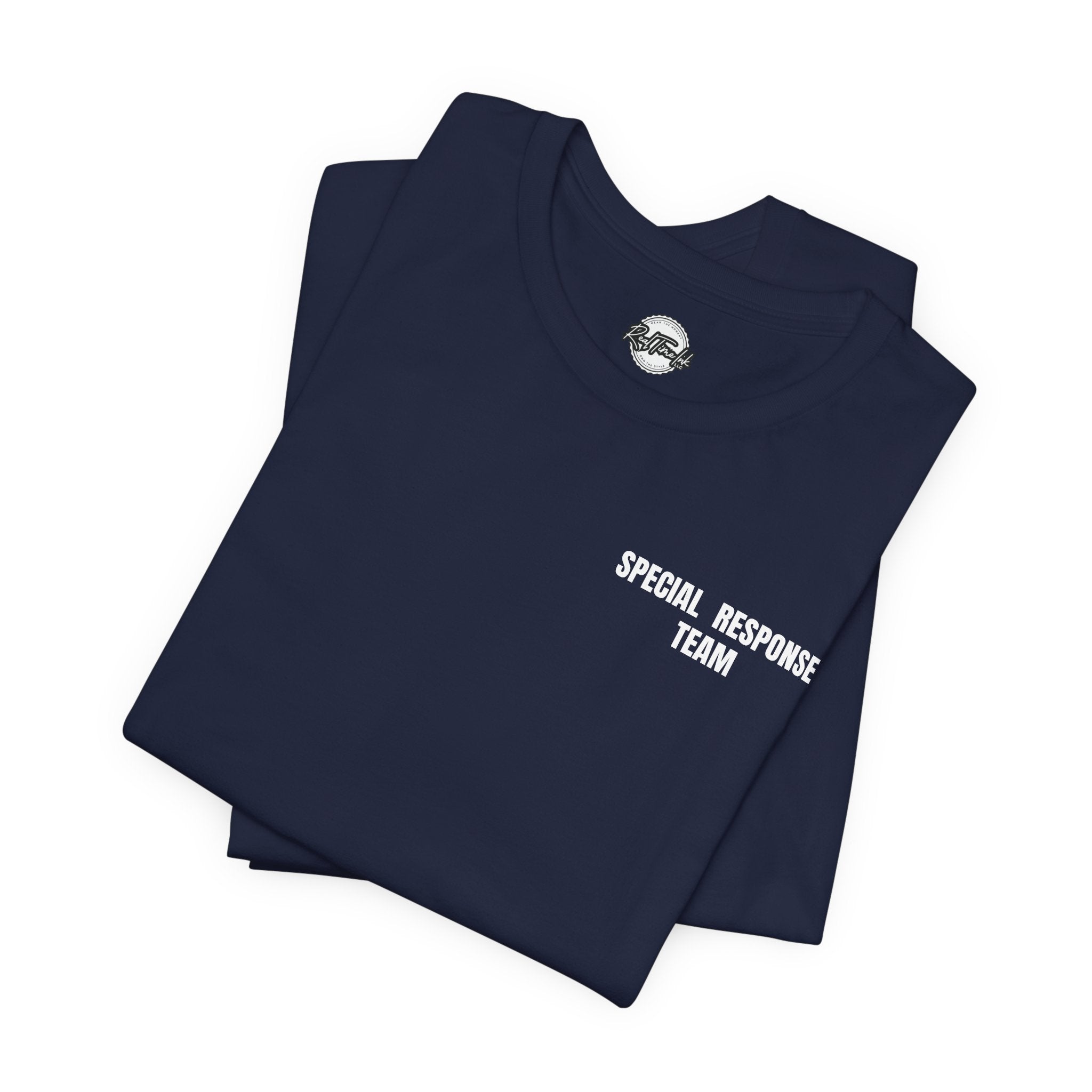Police SRT Level 1 Tactical Tee — Back Shield Emblem Short Sleeve Shirt
