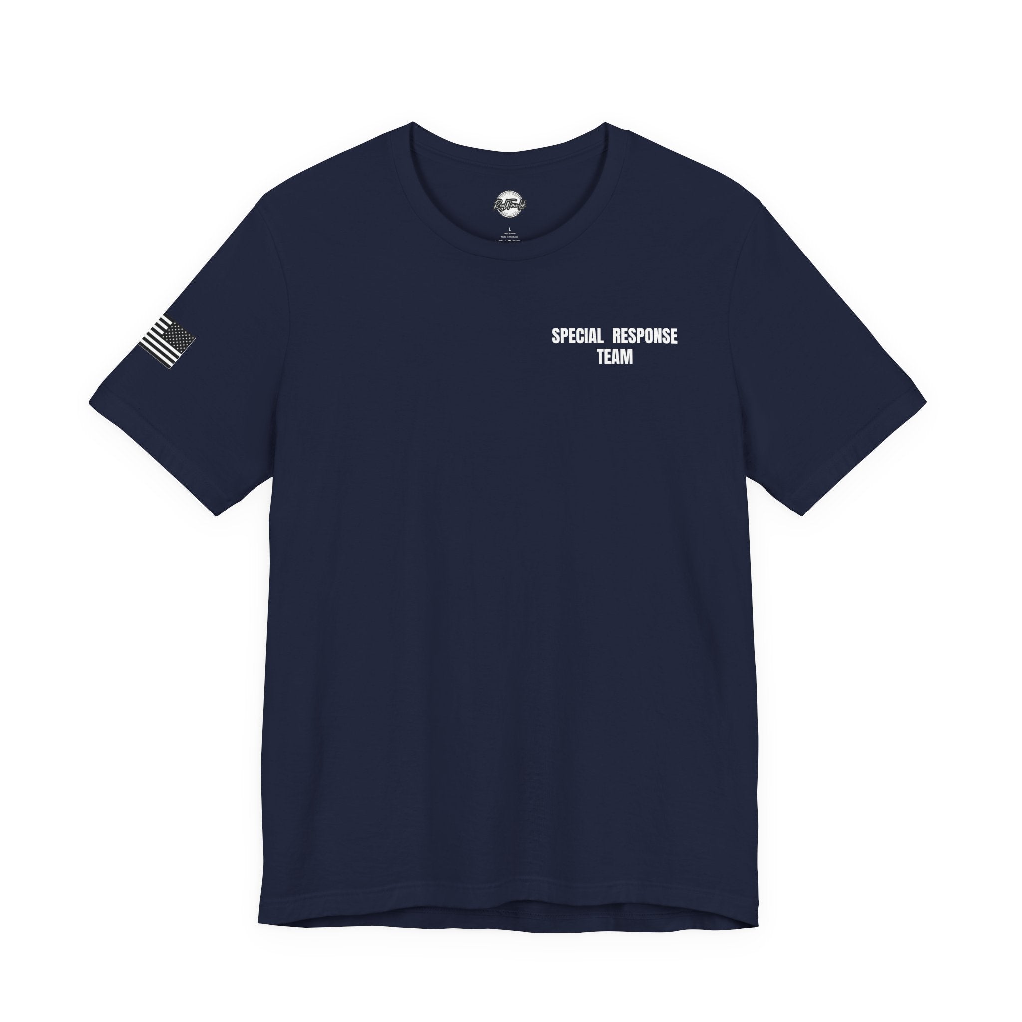 Police SRT Level 1 Tactical Tee — Back Shield Emblem Short Sleeve Shirt