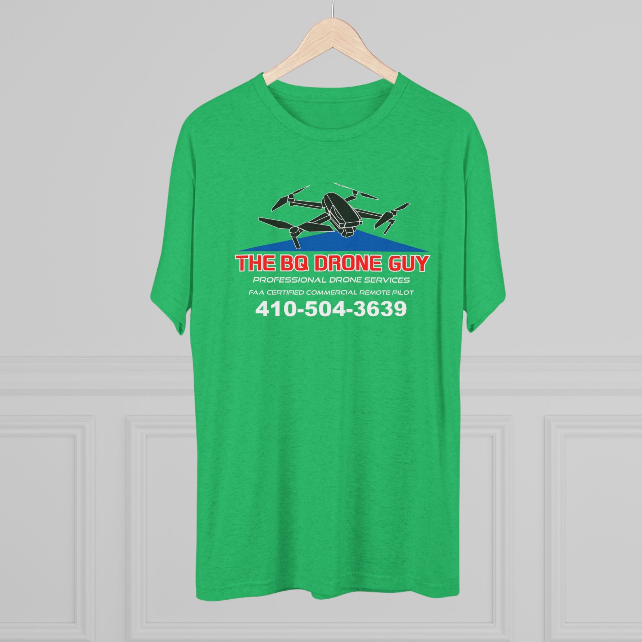 The BQ Drone guy Drone Service T‑Shirt — “The BG Drone Guy” Logo & Phone Number