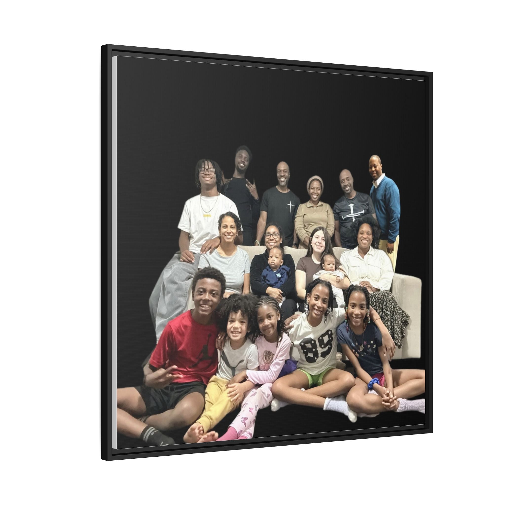 Gordon Siblings Family Matte Canvas, Framed (Multi-color)