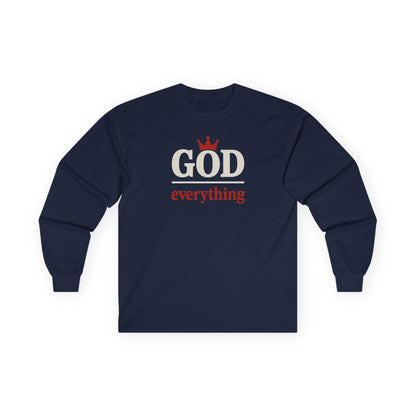 Christian Long Sleeve Tee - God over Everything