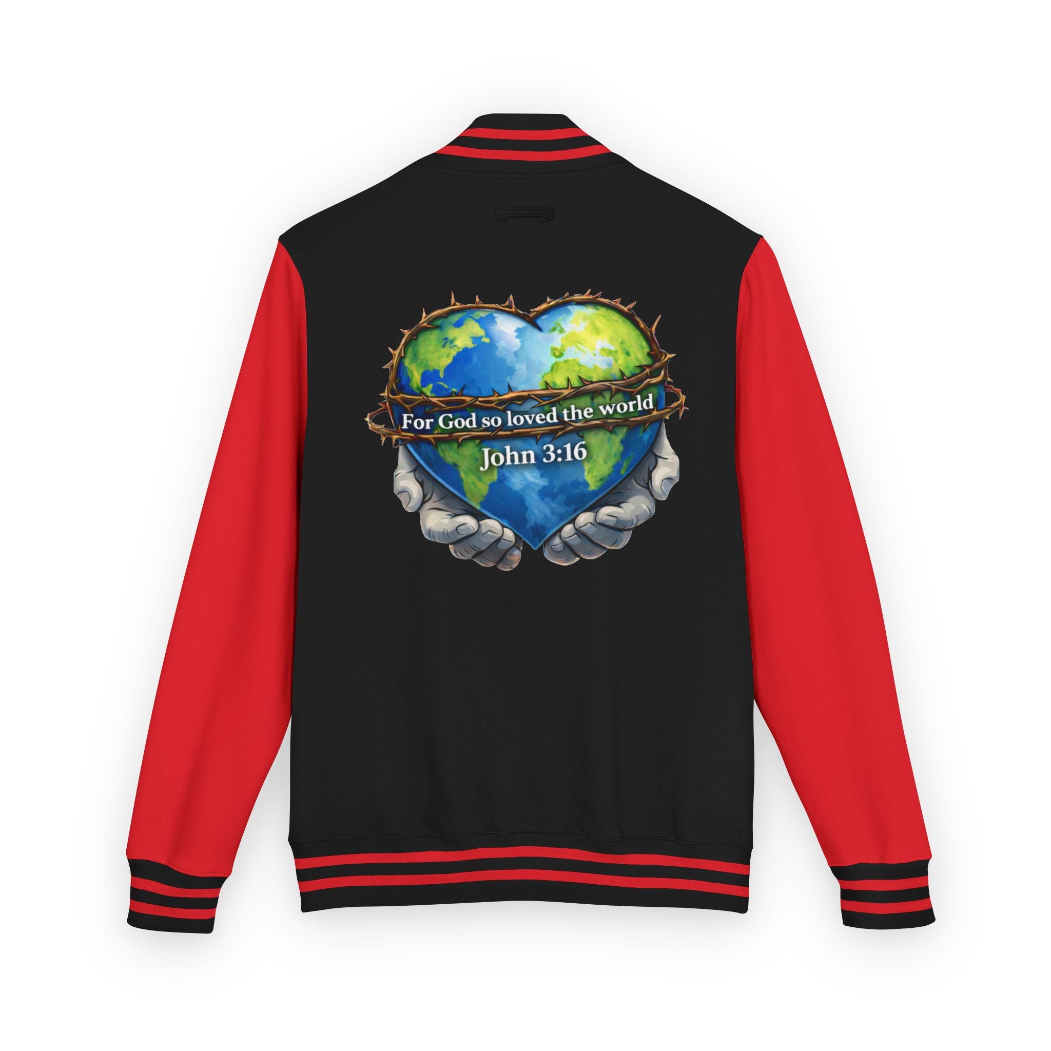 John 3:16 Letterman Jacket — 'God So Loved the World' Varsity Jacket