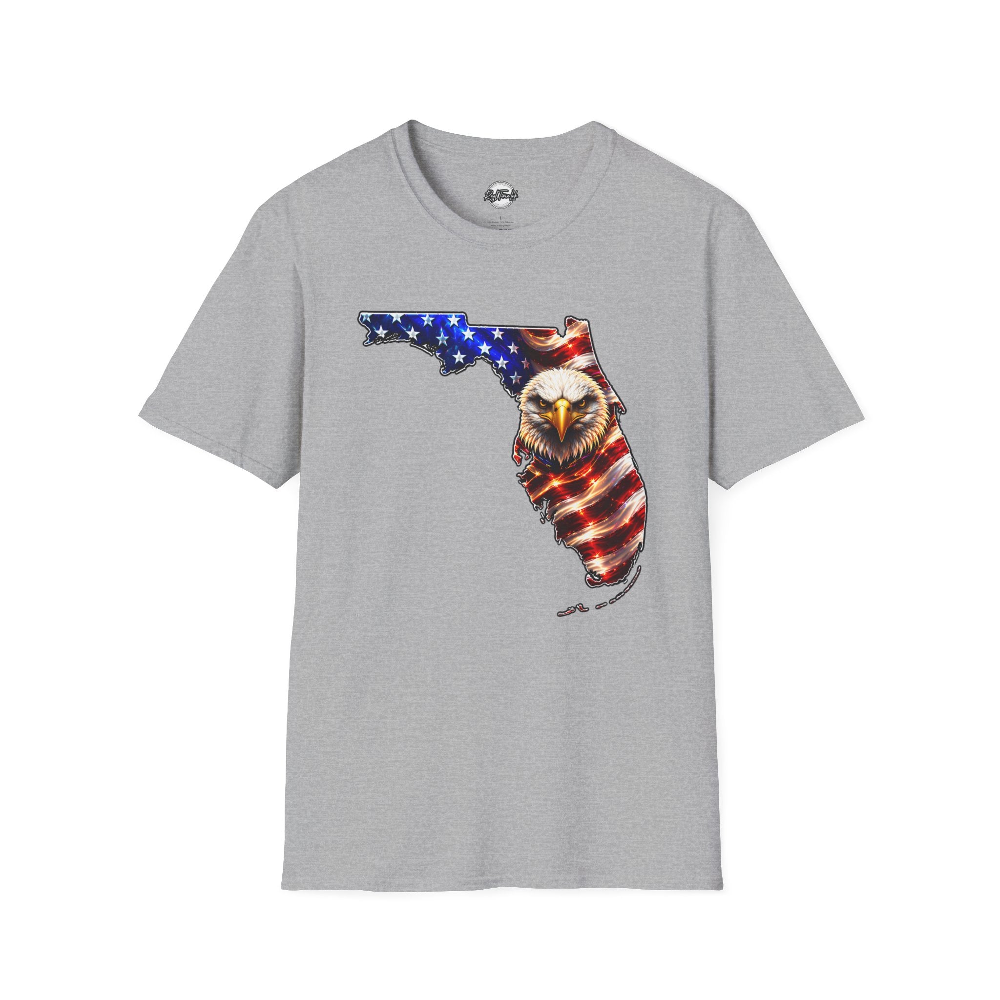 Florida Flag Eagle T-Shirt — American Flag State Outline Tee