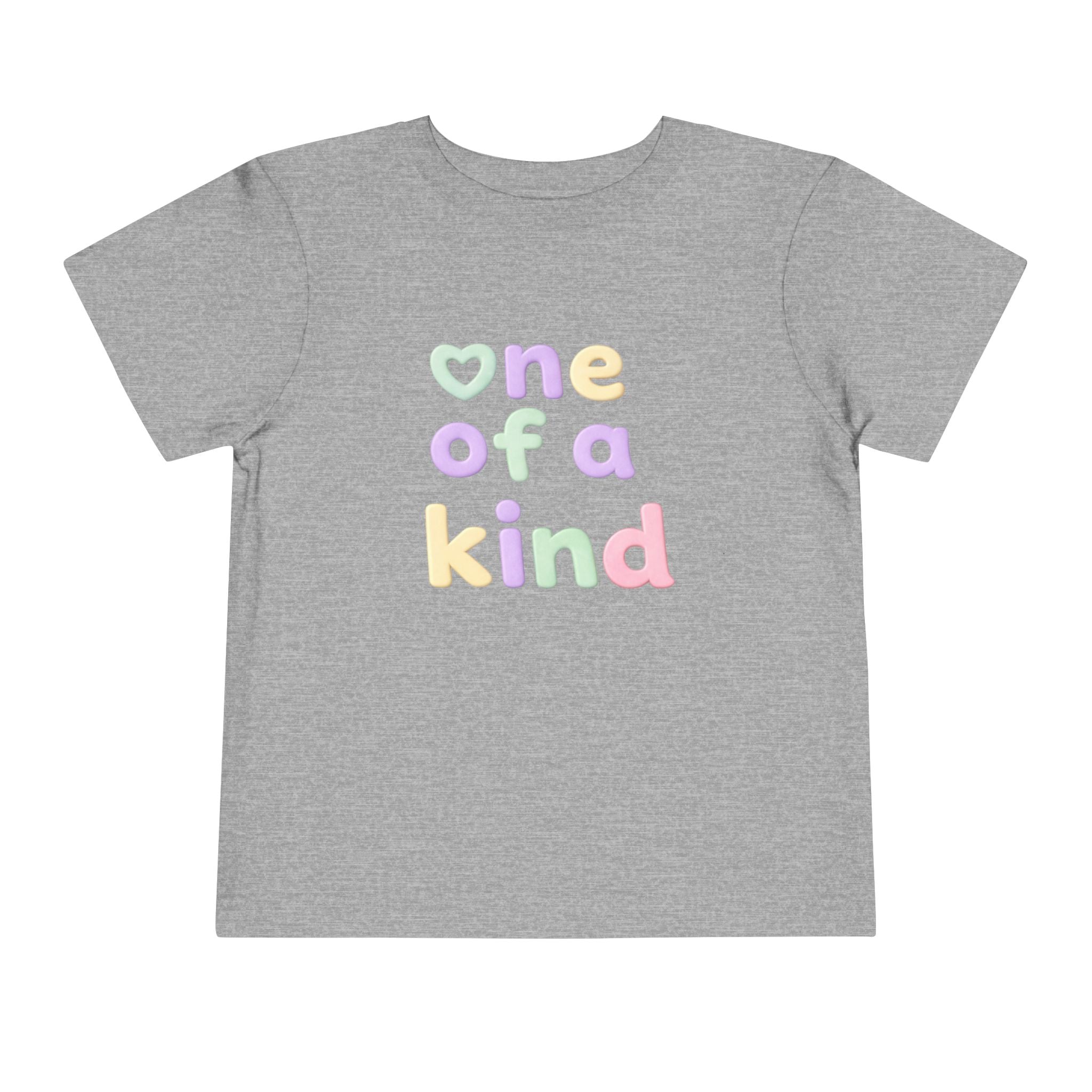 Toddler Tee – "One of a Kind" Pastel Heart Baby Shirt