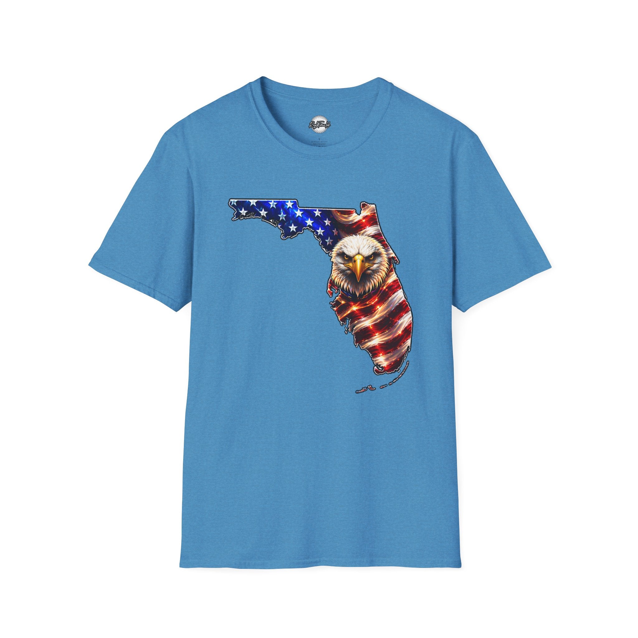 Florida Flag Eagle T-Shirt — American Flag State Outline Tee
