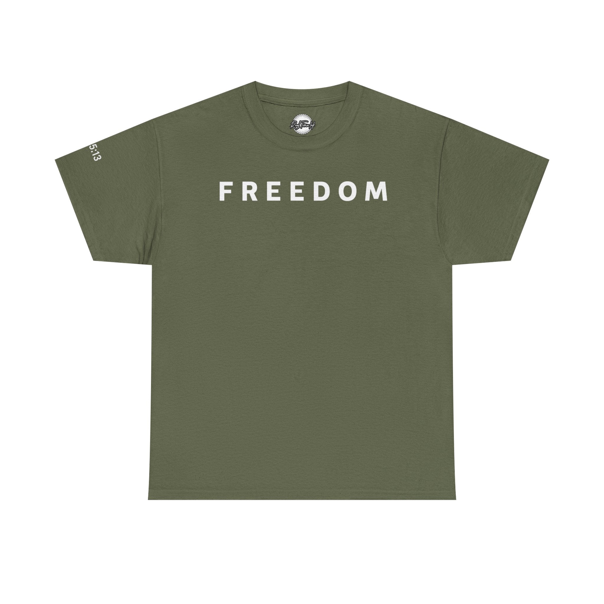Copy of Freedom Gal 5:13 Unisex Heavy Cotton Tee, Casual Graphic T-Shirt, Comfortable Everyday Wear, Inspirational Gift, Freedom Clothing