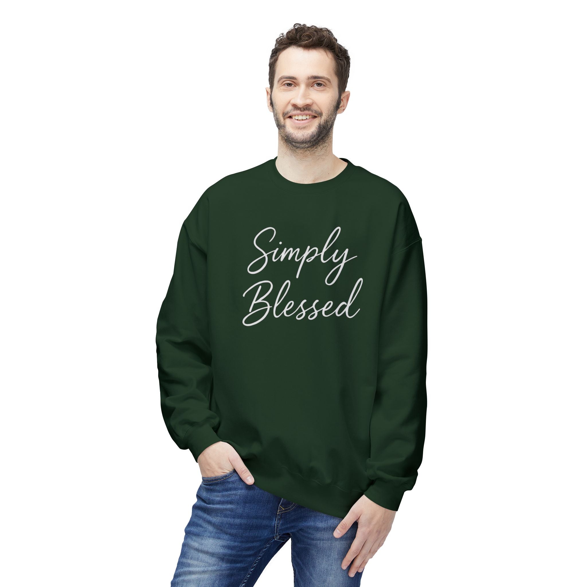 Simply Blessed Unisex Midweight Fleece Crewneck Sweatshirt