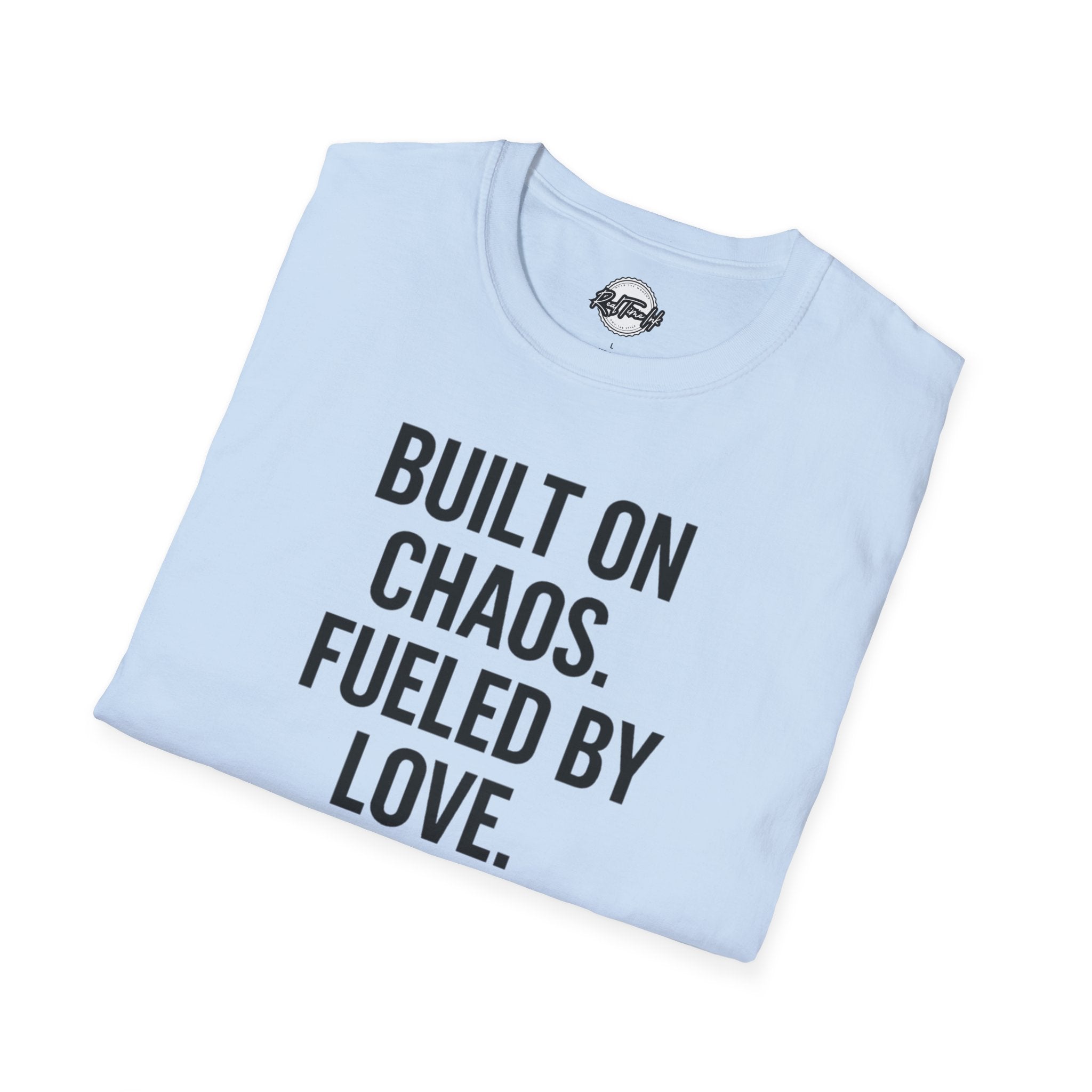 Unisex T-Shirt - Built on Chaos Fueled by Love #HomeschoolLife, Funny T-shirt, Gift for Educators, Casual Wear, Family Events, [...]