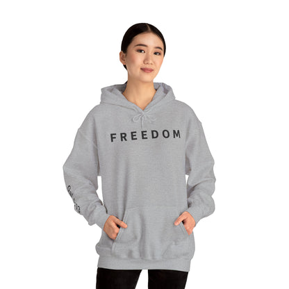 Freedom Hooded Sweatshirt, Cozy Sweatshirt, Religious Apparel, Inspirational Gift, Casual Outfit, Unisex Hoodie
