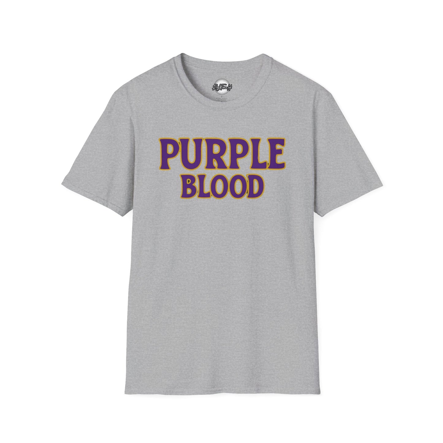 Purple Blood Graphic T-Shirt | Unisex Softstyle Tee for Fans, Casual Wear, Gift Ideas, Birthday, Halloween, Sports Events