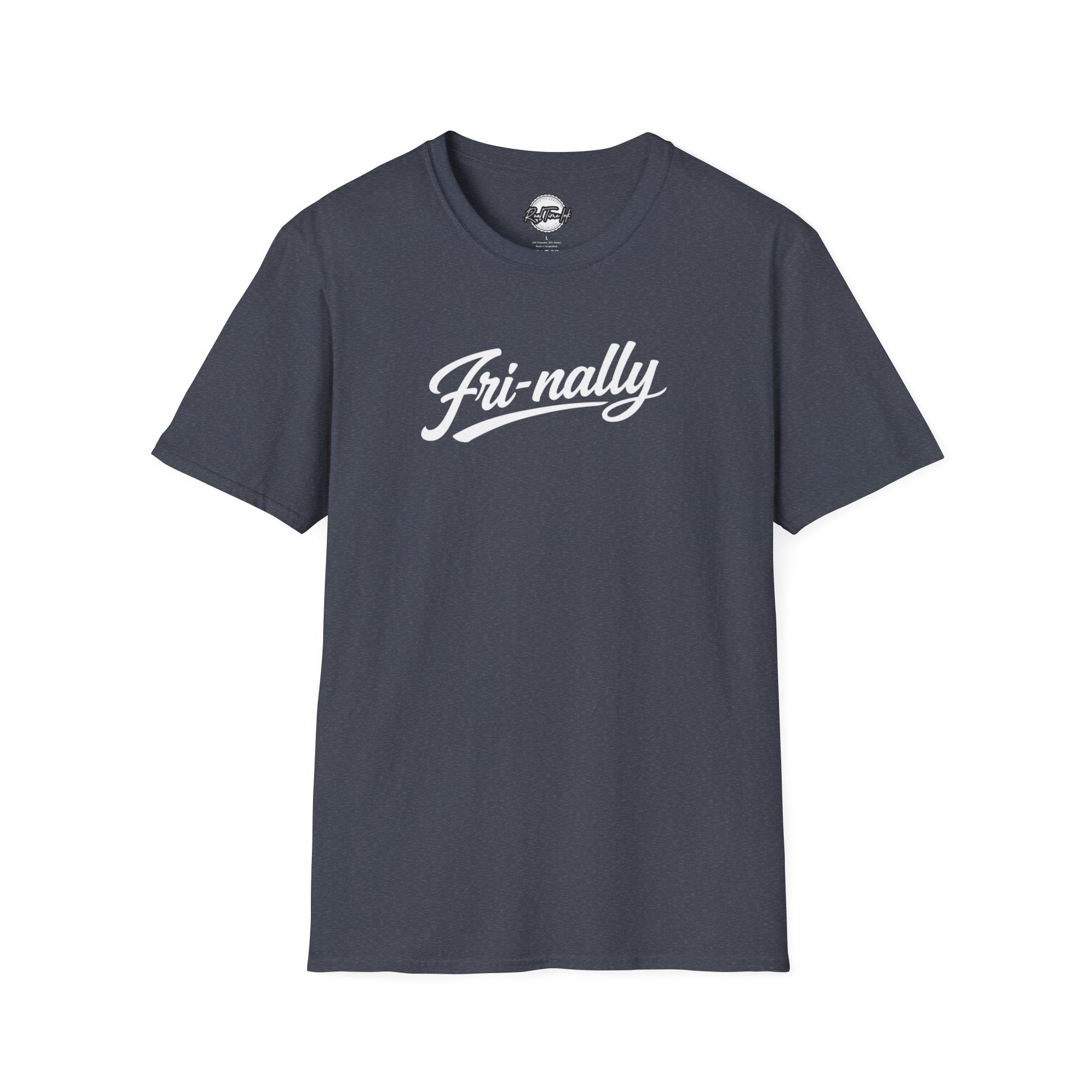 Fri-nally Script T-Shirt — Funny Friday Celebration Tee
