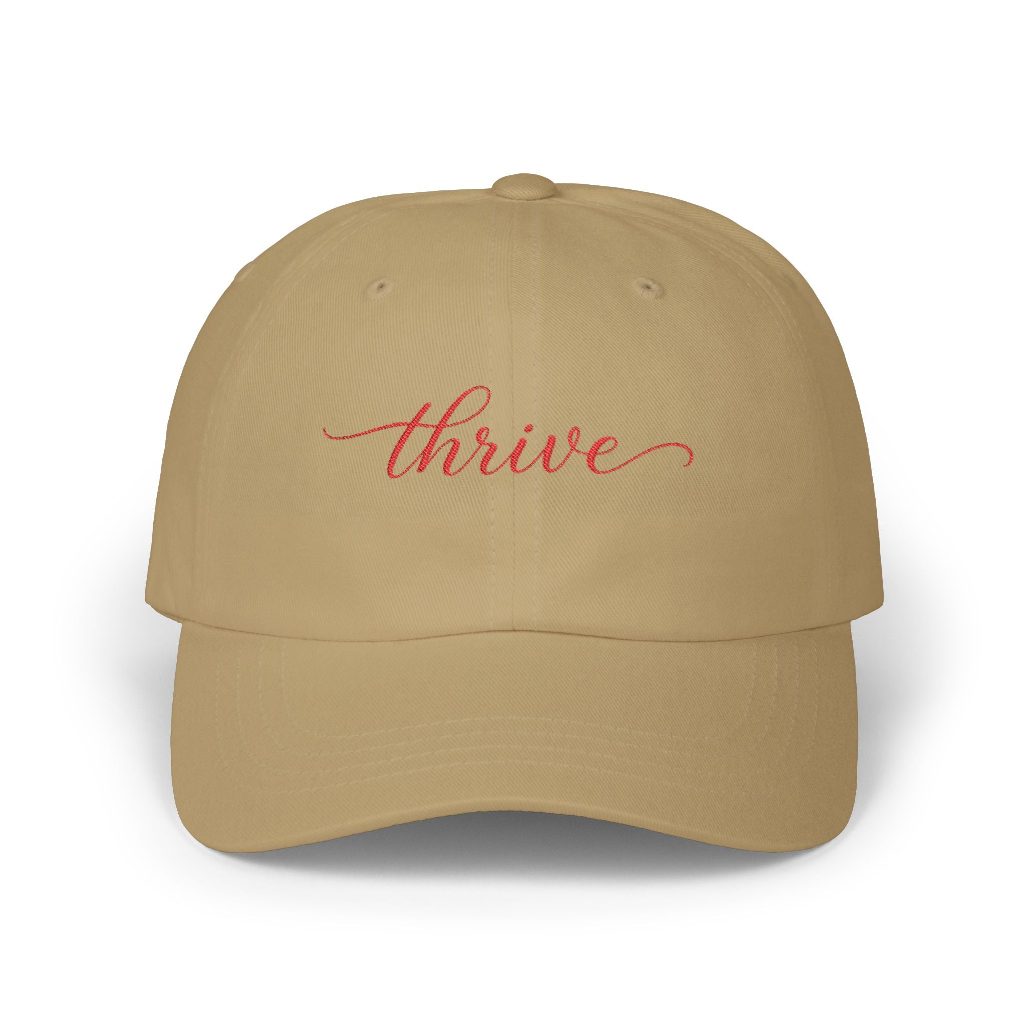 Thrive Embroidered Dad Cap — Inspirational Casual Hat for Women & Men