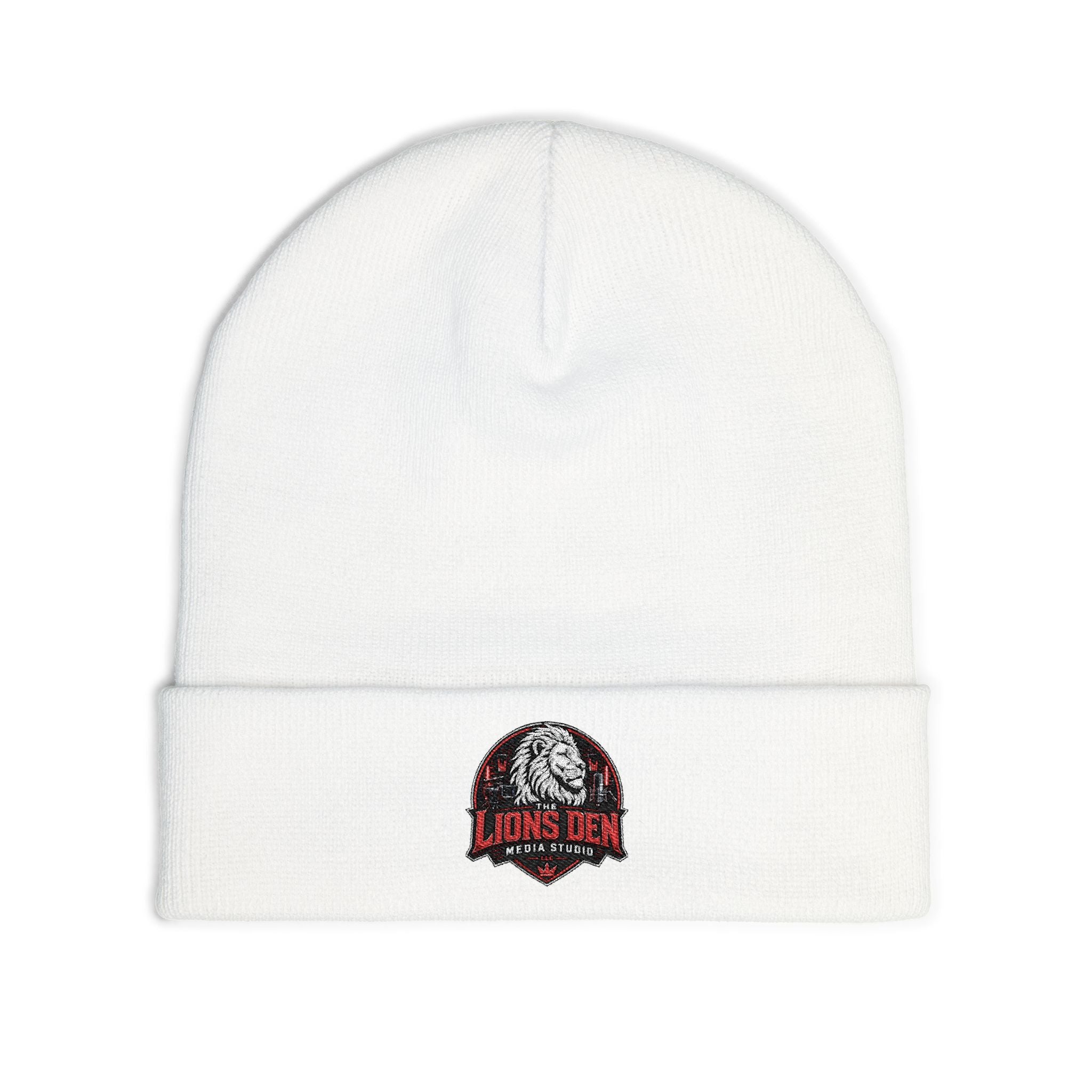 The Lions Den Media Studio Knit Beanie (Embroidery)