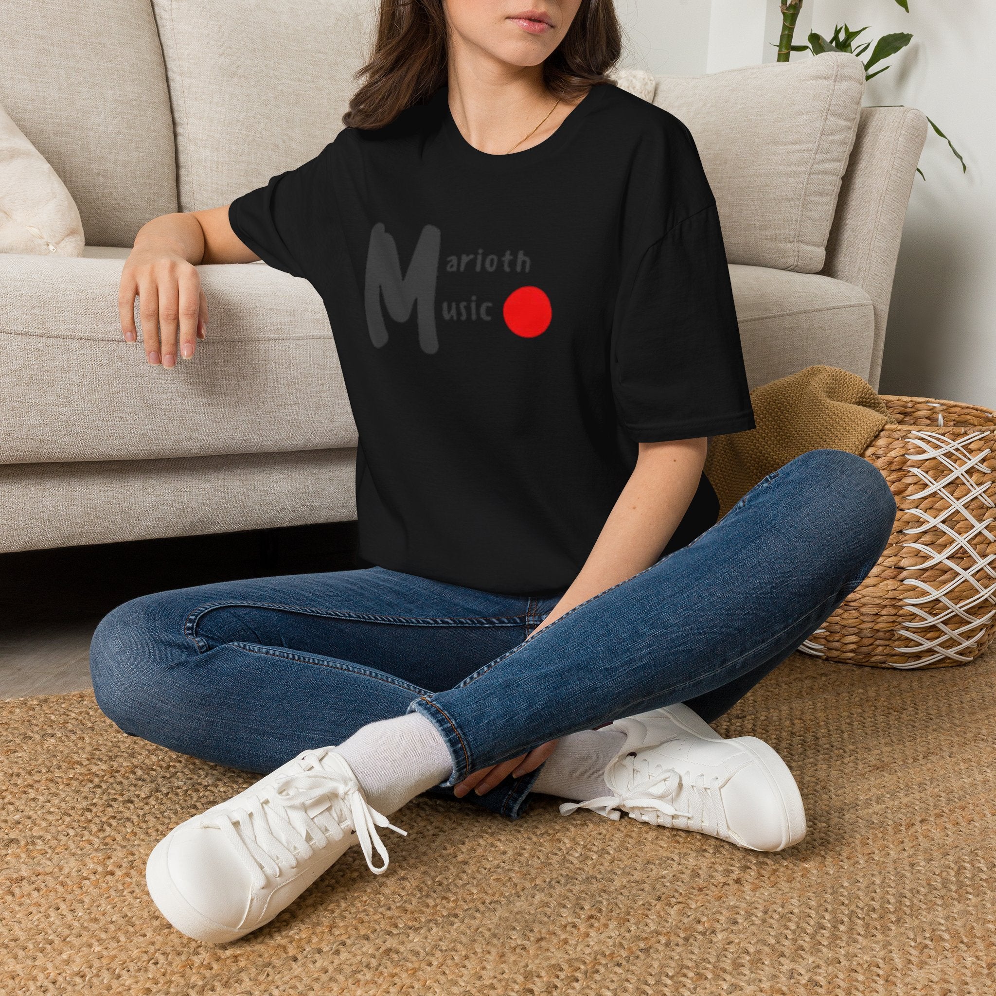 Marioth Music Logo Tee (Bold 'M' with Red Dot)