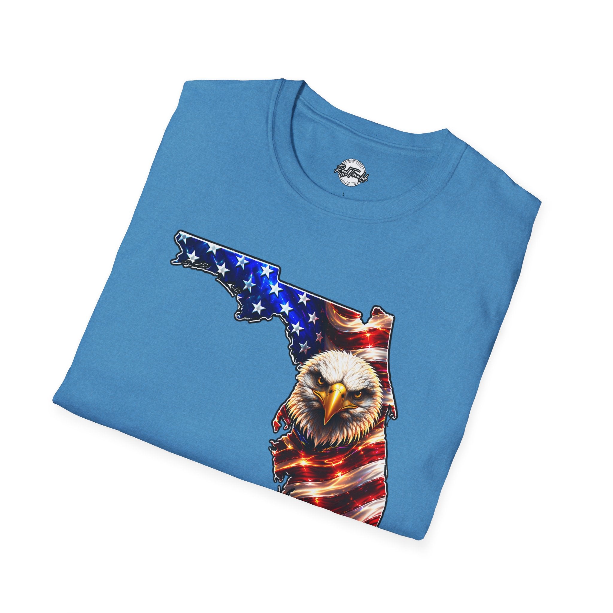 Florida Flag Eagle T-Shirt — American Flag State Outline Tee
